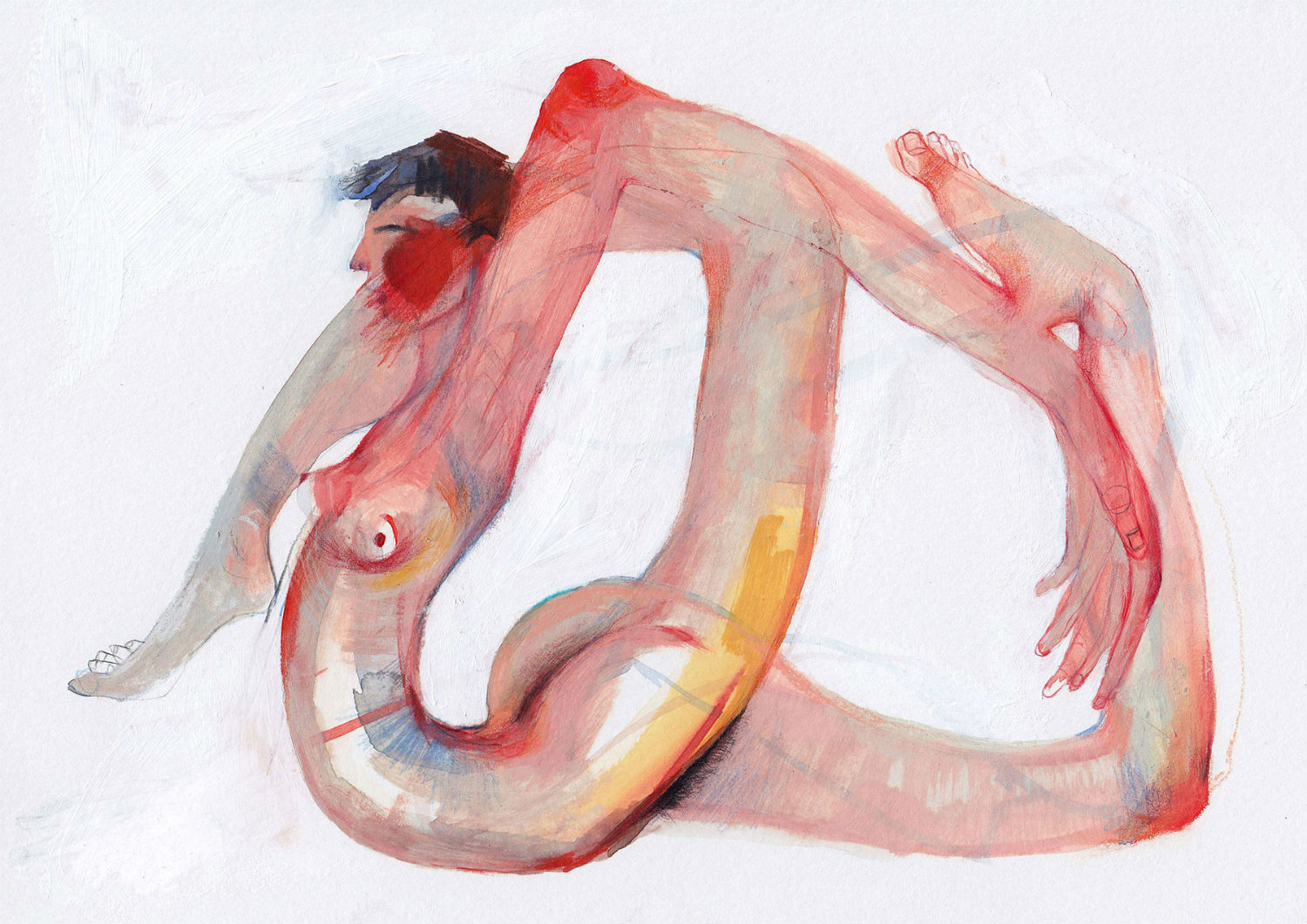 Marina González Eme nude painting body shape abstract 