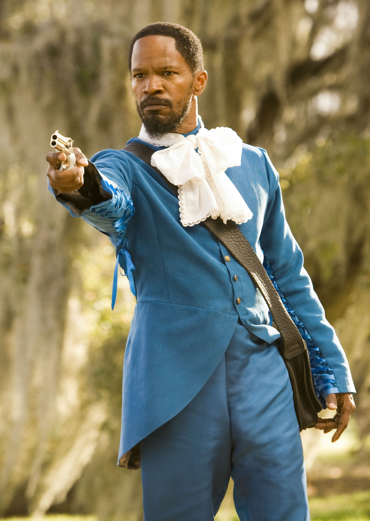 django unchained jamie foxx blue suit