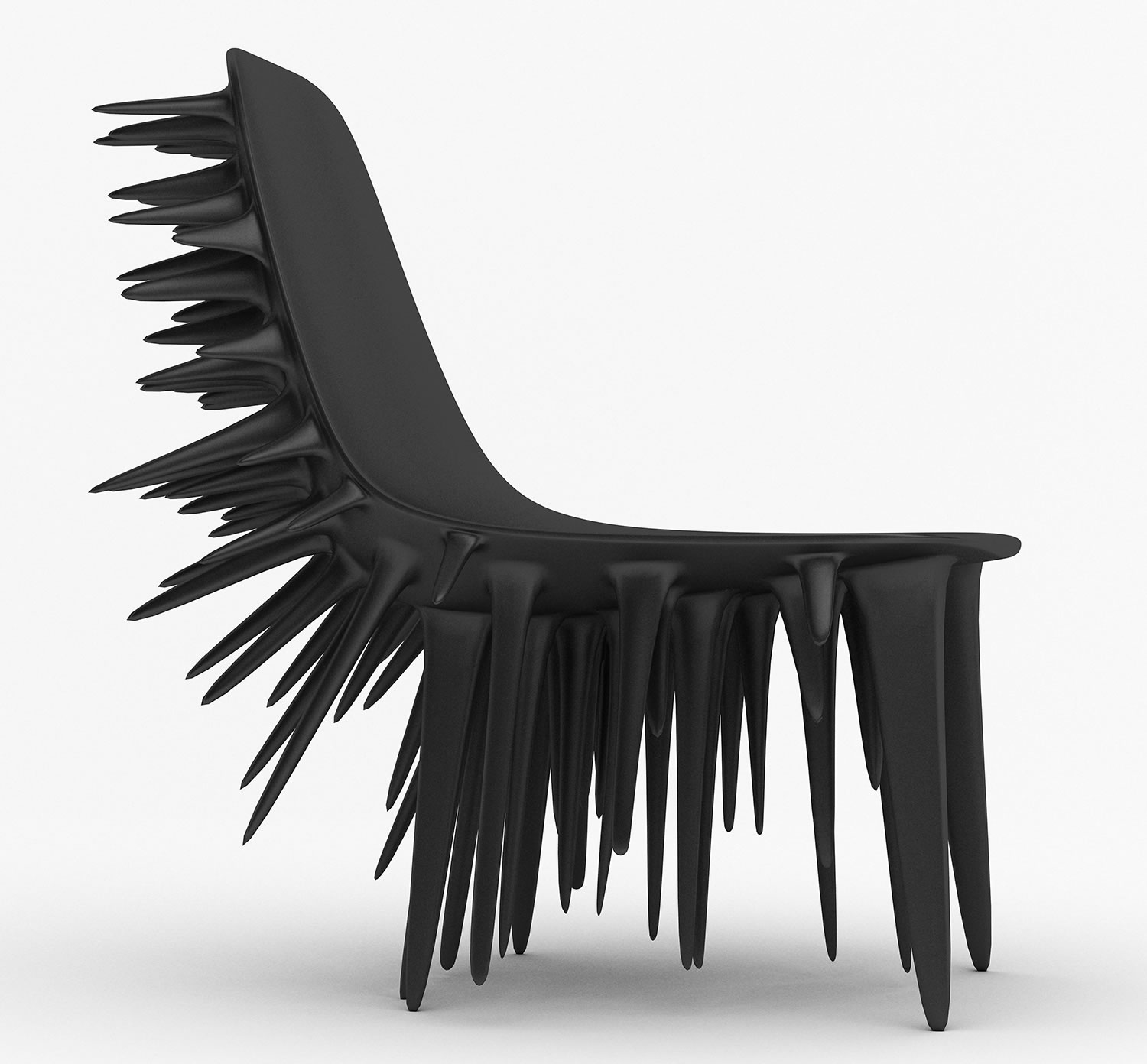 Ali Alavi’s "Icicle Chair" is a fascinating item to have in a modern office. 