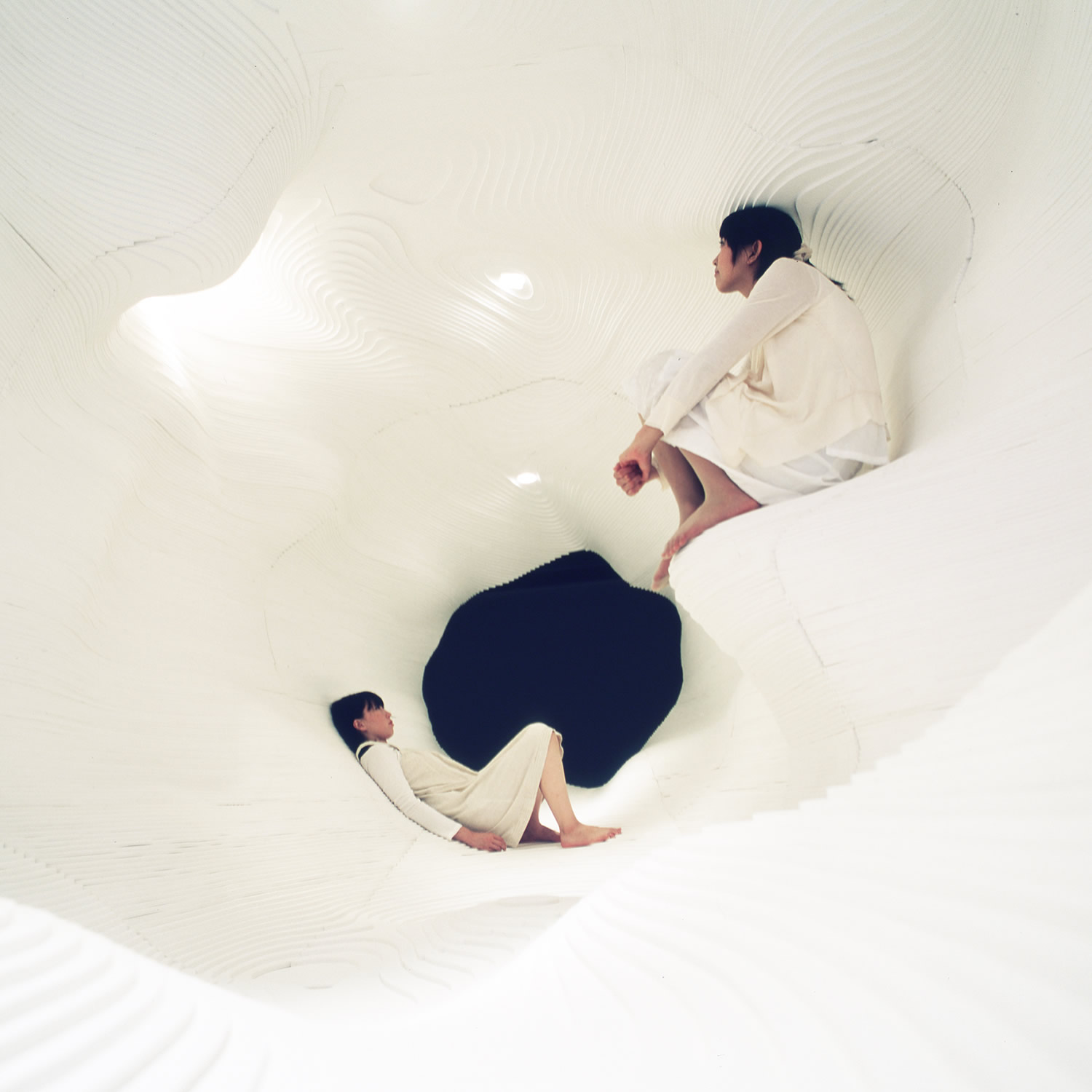 Fujiki’s award-winning art installation/furniture piece is meant to make you feel like you are nuzzled in a cave.