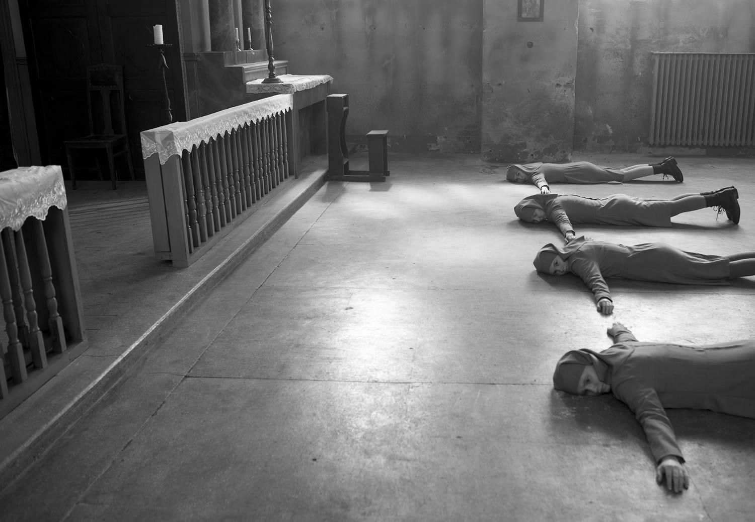 nuns lying on floor in IDA movie