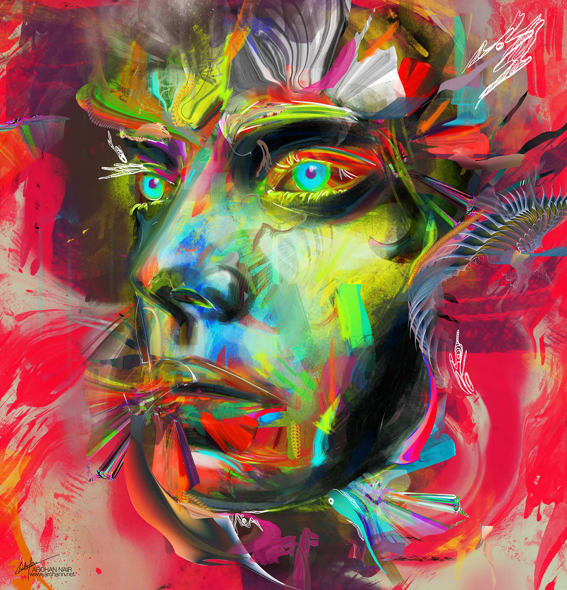 colorful face by archan nair