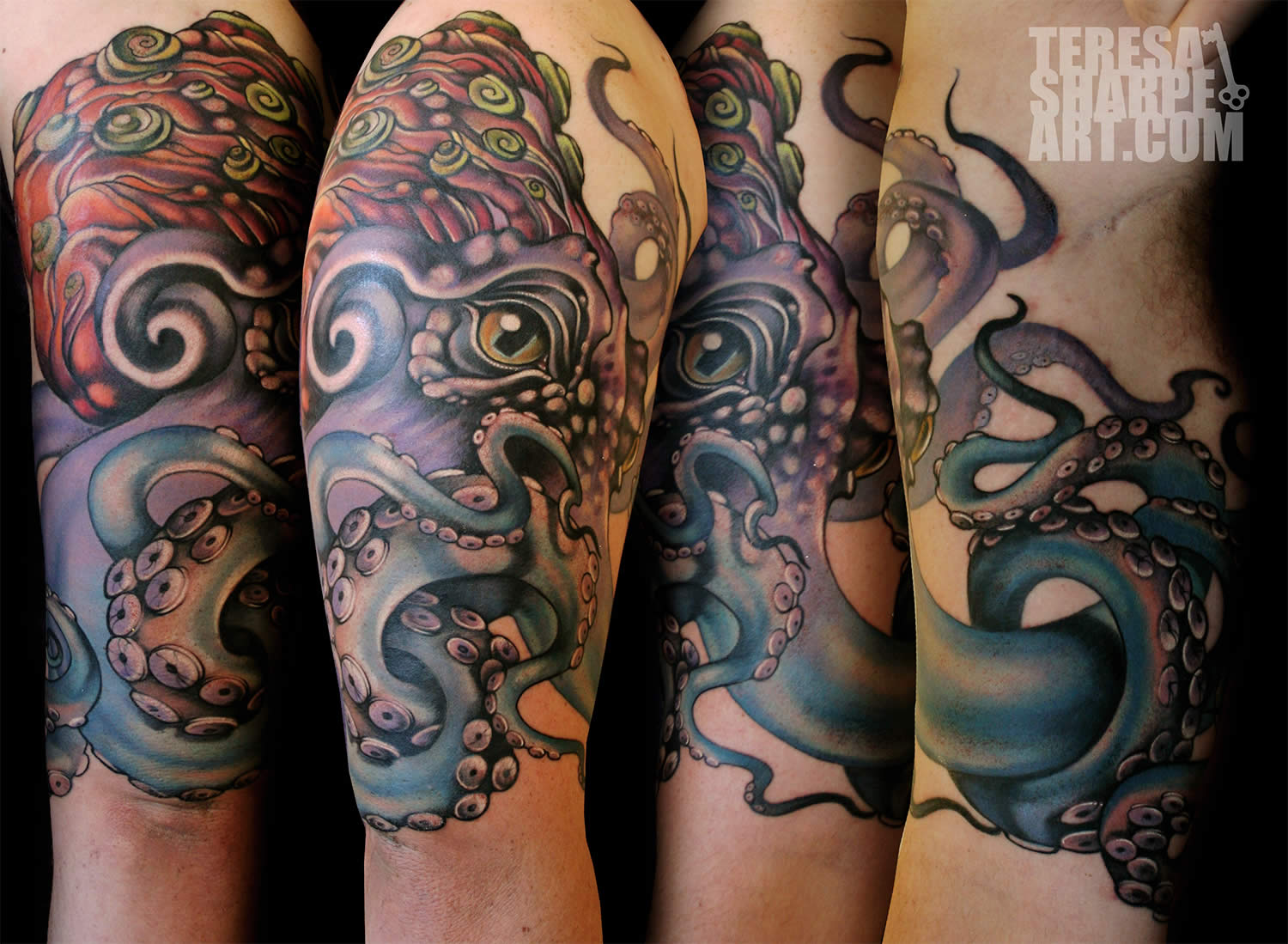 octopus tattoo, sleeve