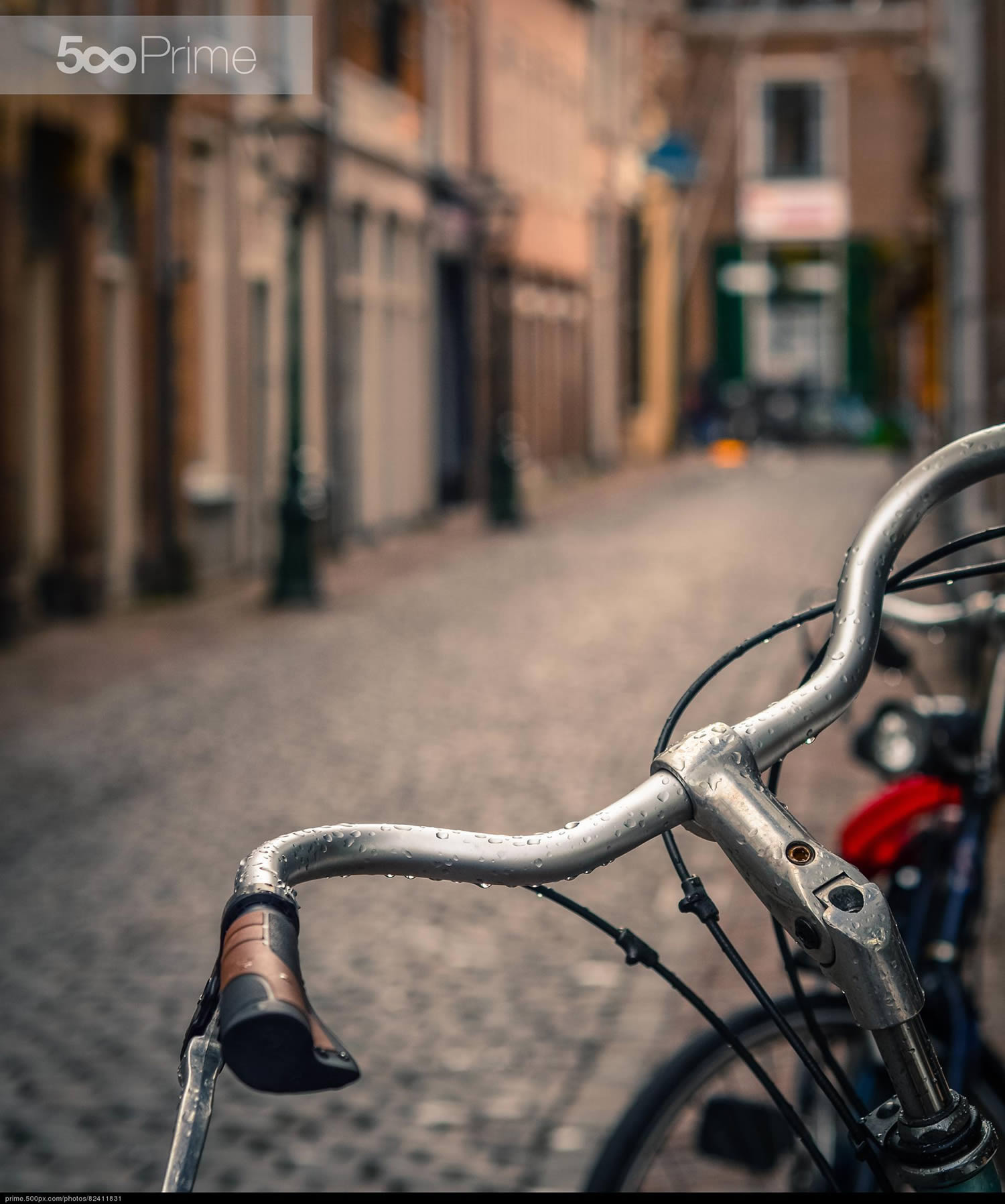 bicycle riding in european city