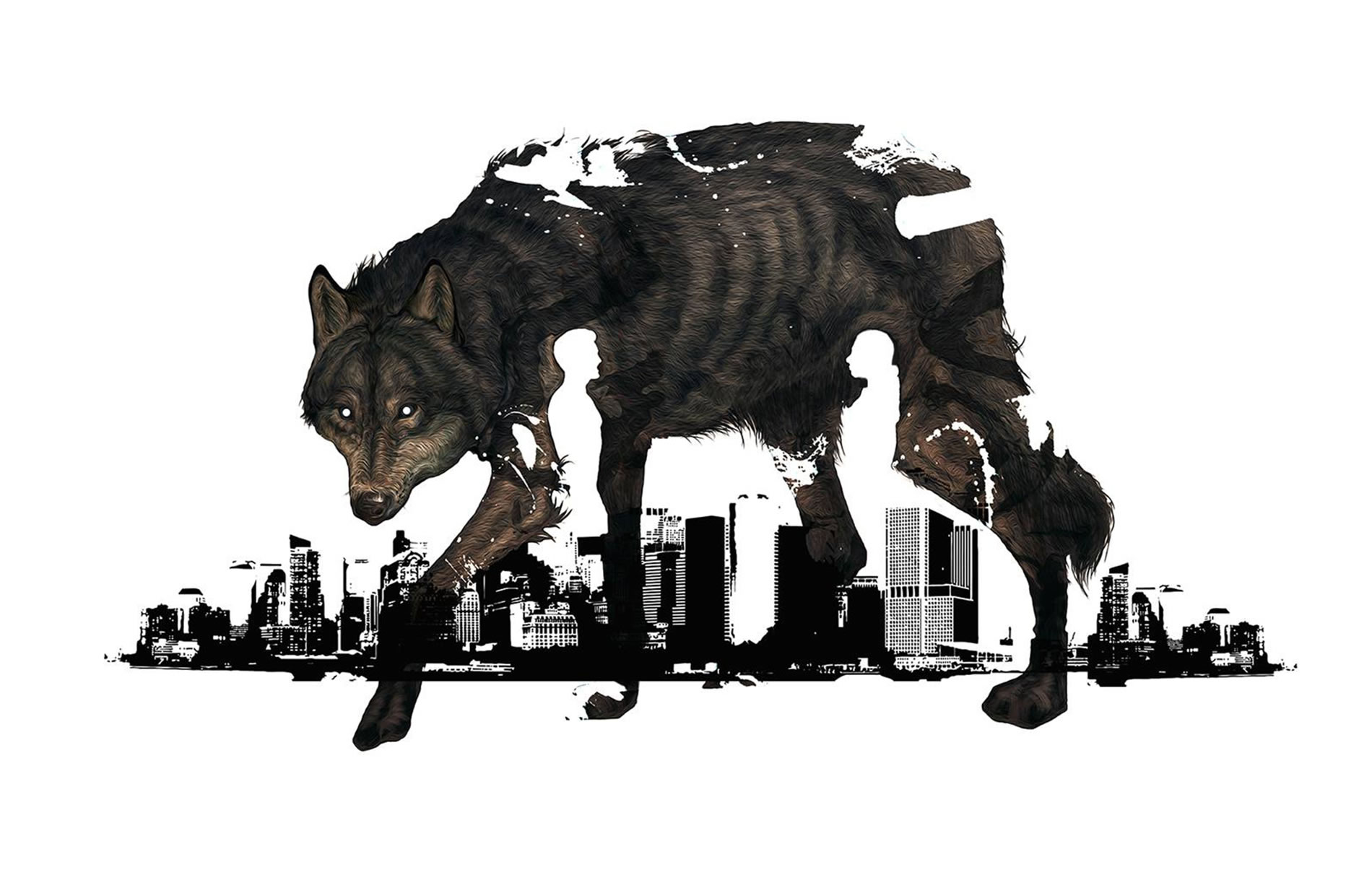 Steppenwolf, optical illusion, by aj frenzy