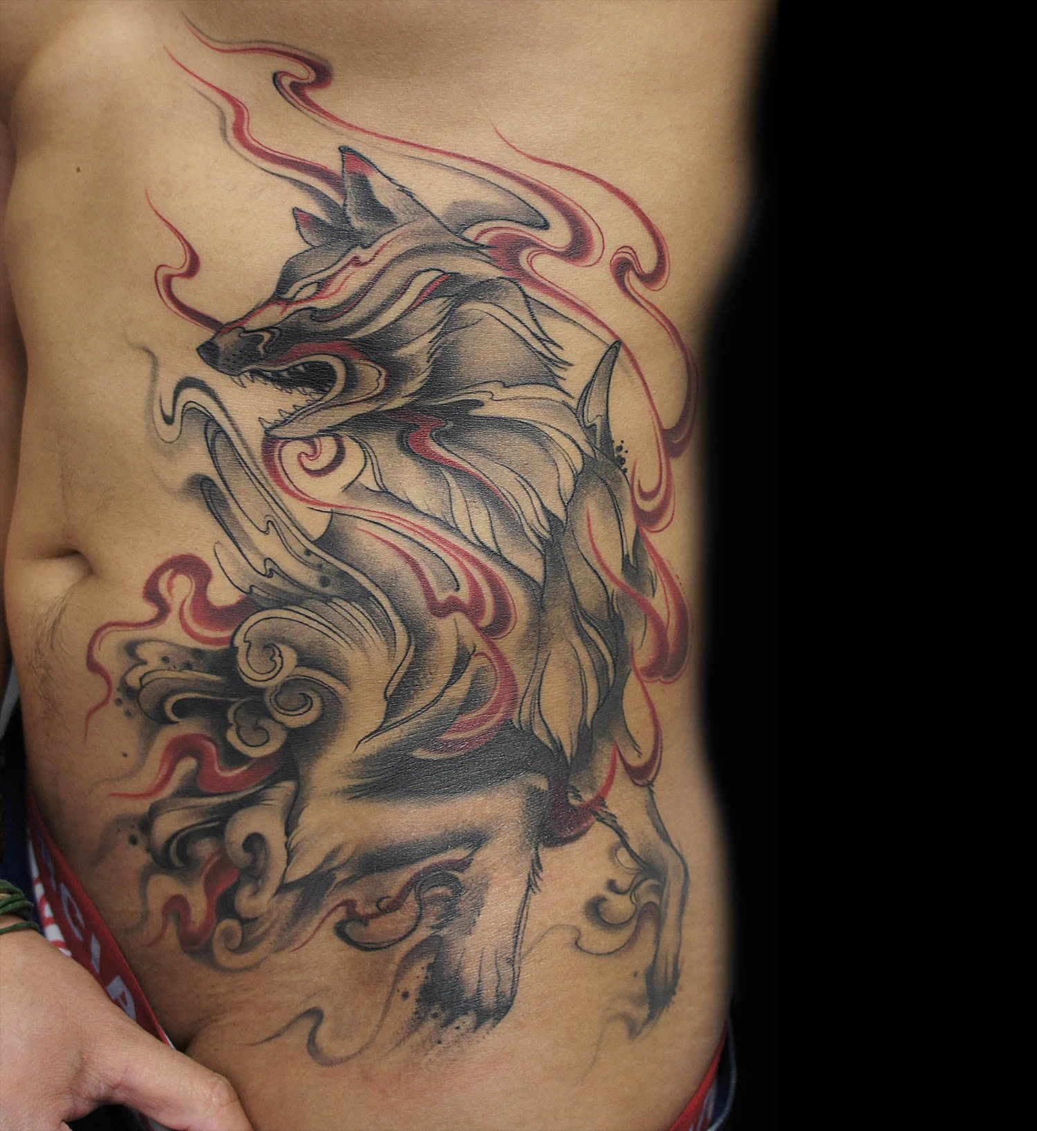 Okami (great spirit/wolf) tattoo by Jay Freestyle. 