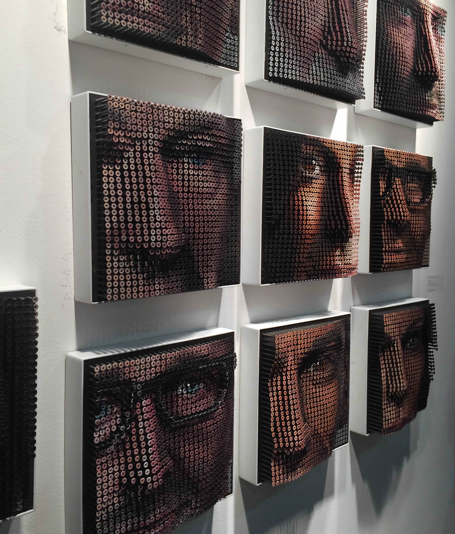 portrait art made from screws by andre myers