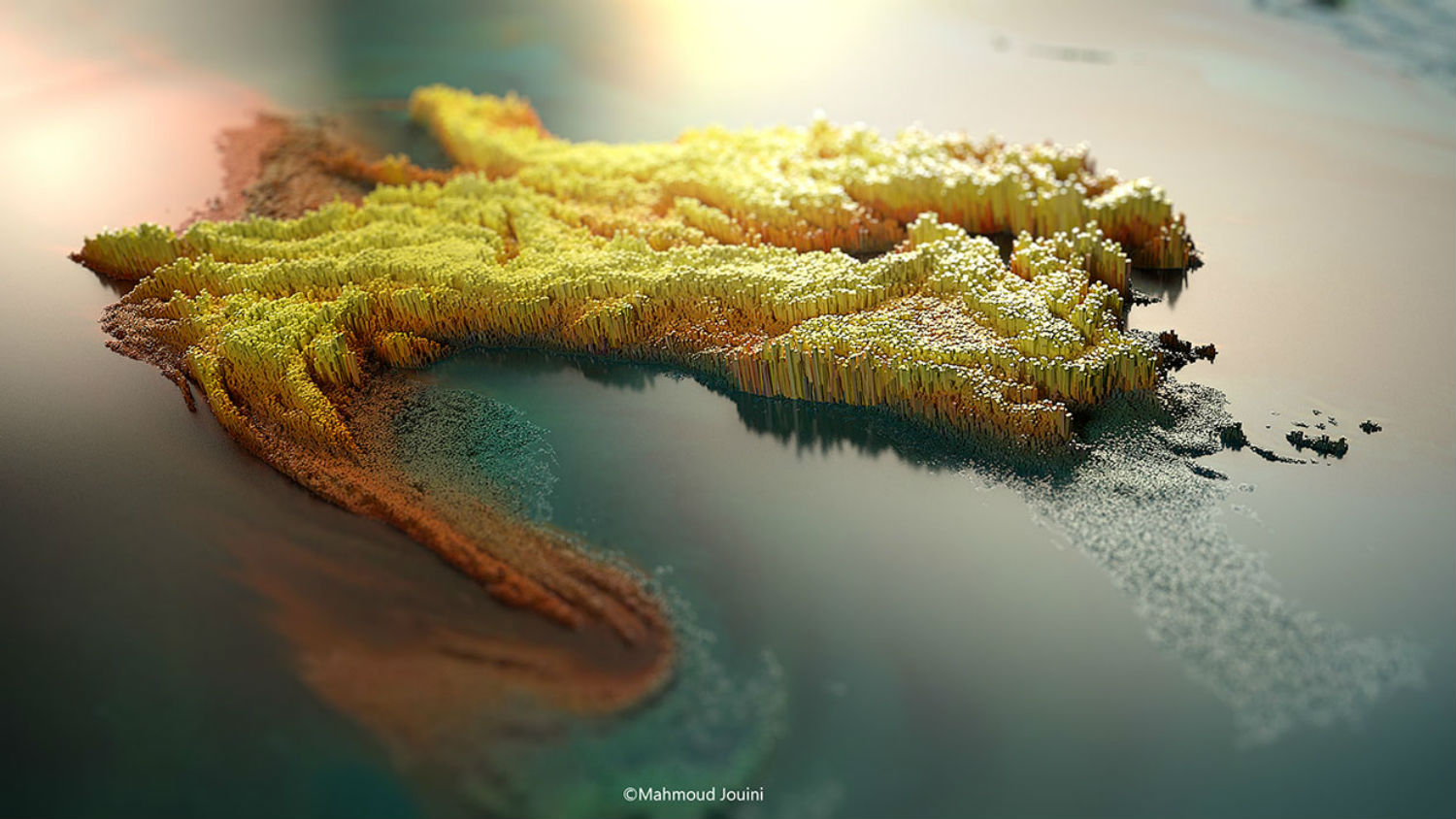 mahmoud jouini digital art colour cities pixels