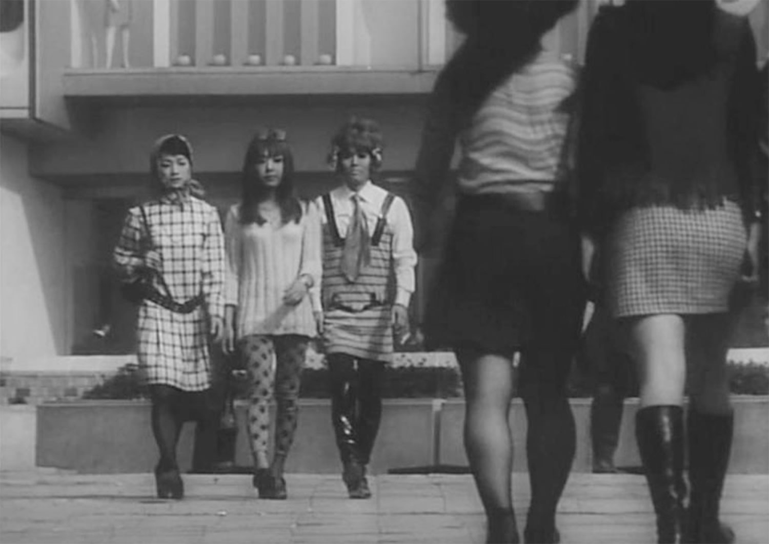 Dressed up for a catfight in "Funeral Parade of Roses" (1969) © Matsumoto Productions/Art Theatre Guild of Japan Co., Ltd. 