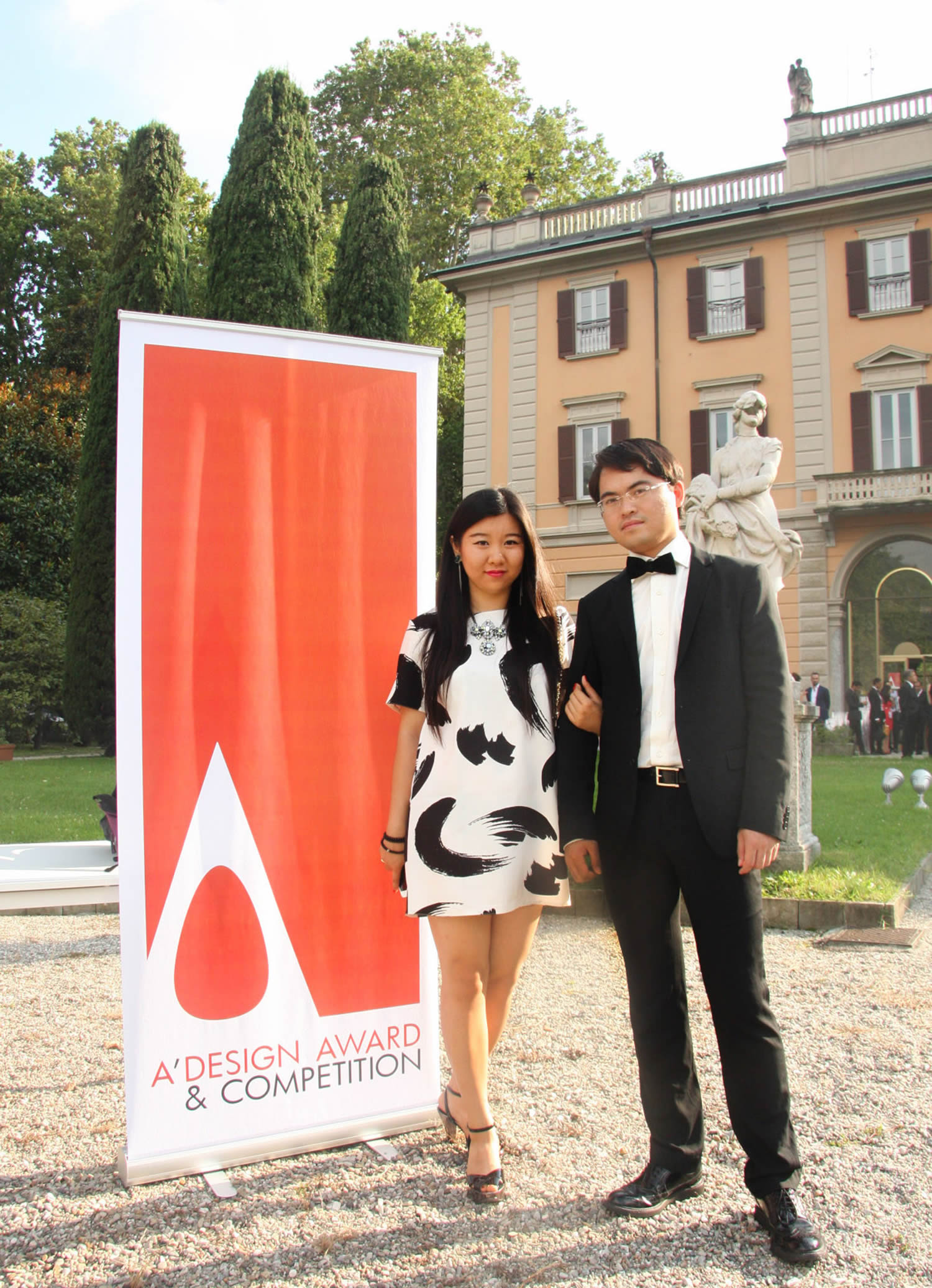 couple posing at the a'design gala