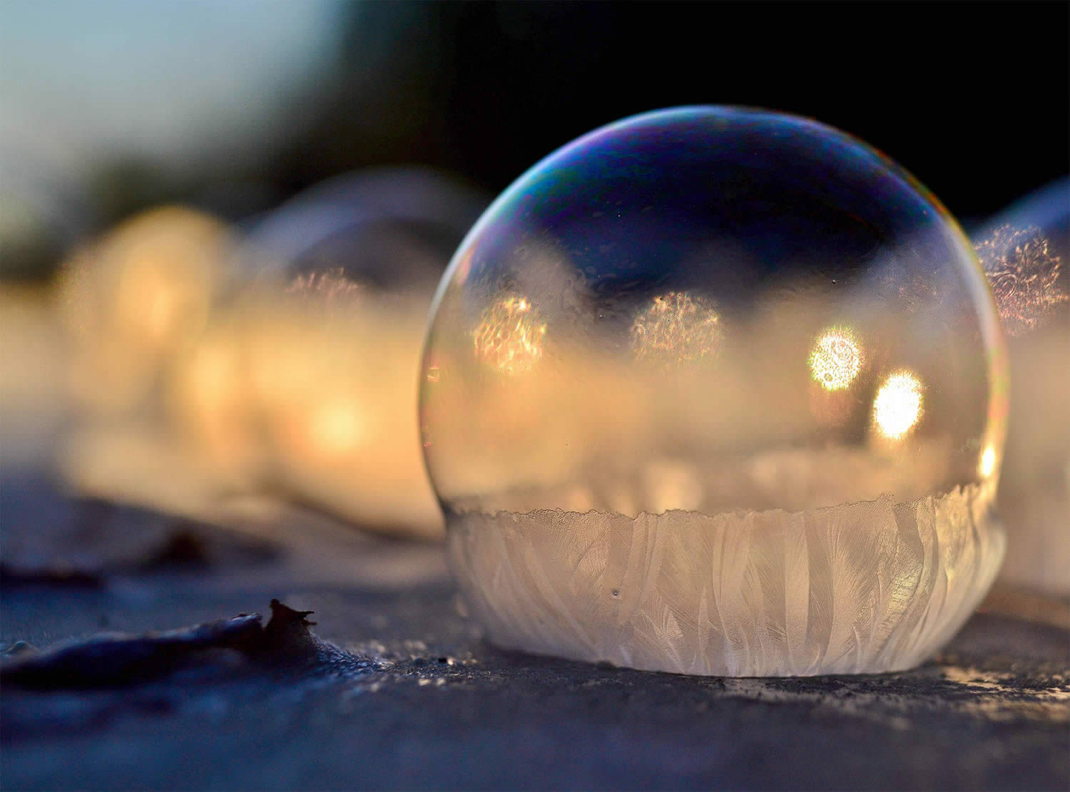 sunlight on frozen bubble by angela kelly