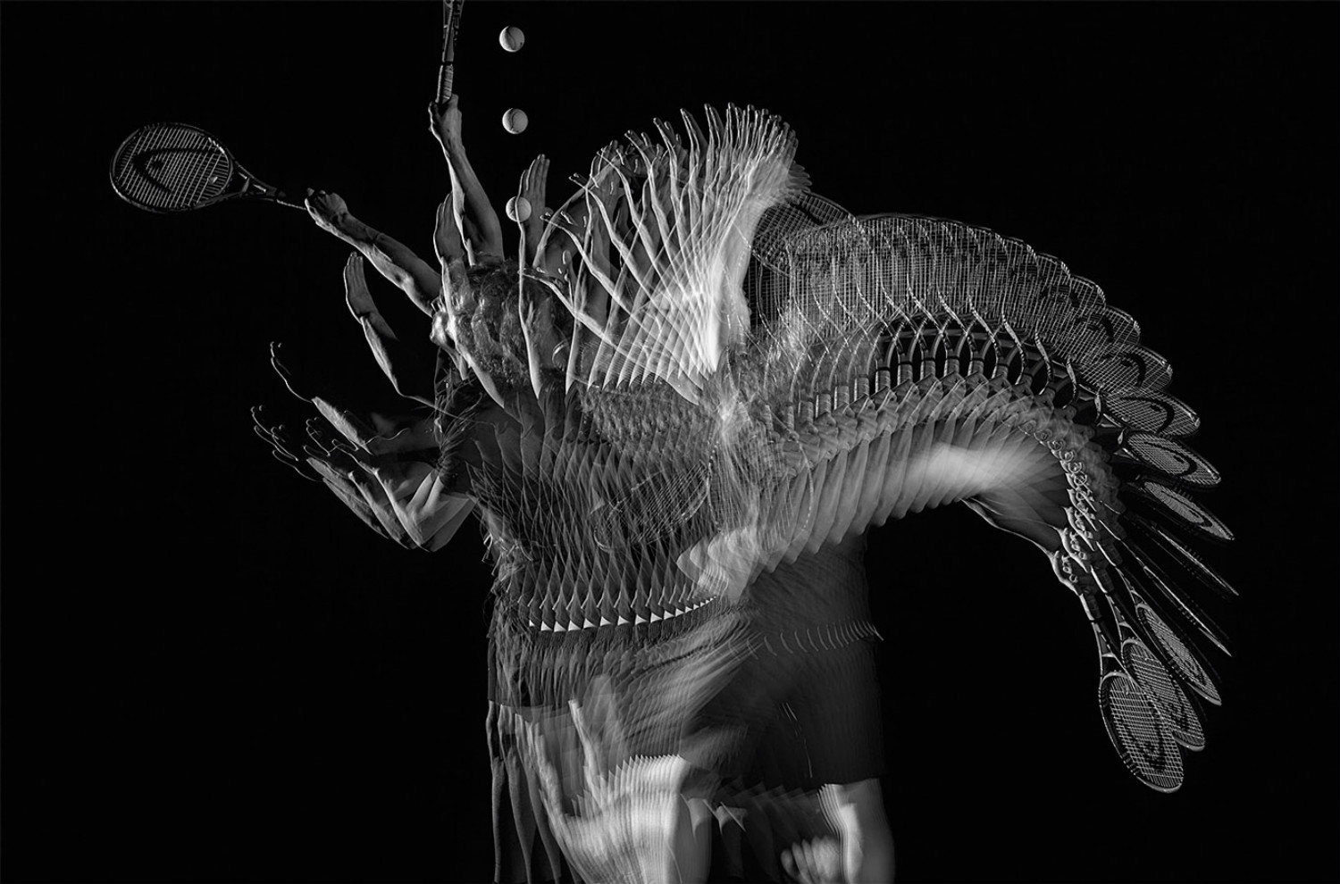 jean yves lemoigne photography black white motion tennis blurry sport