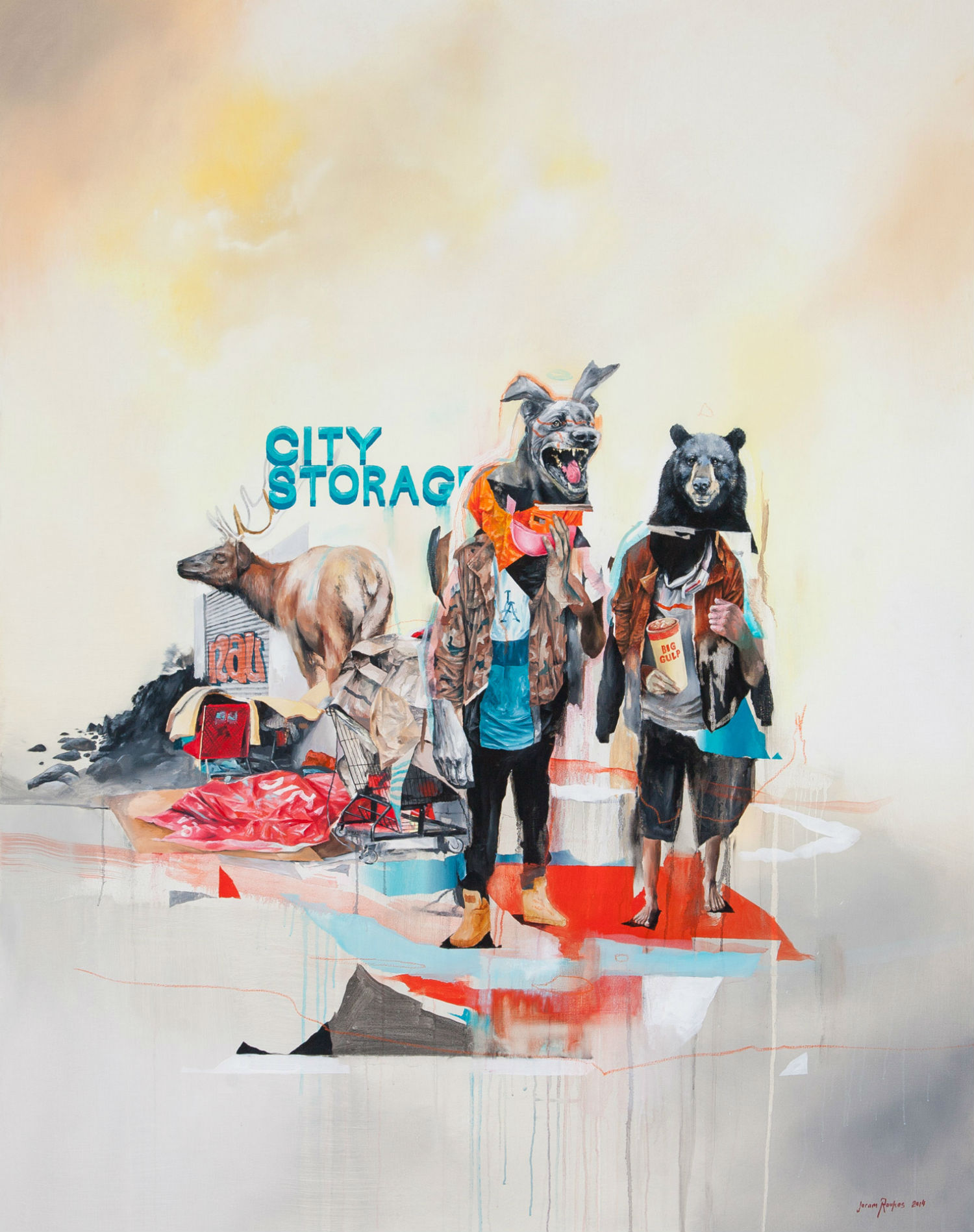 joram roukes dutch artist colour animals car abstract