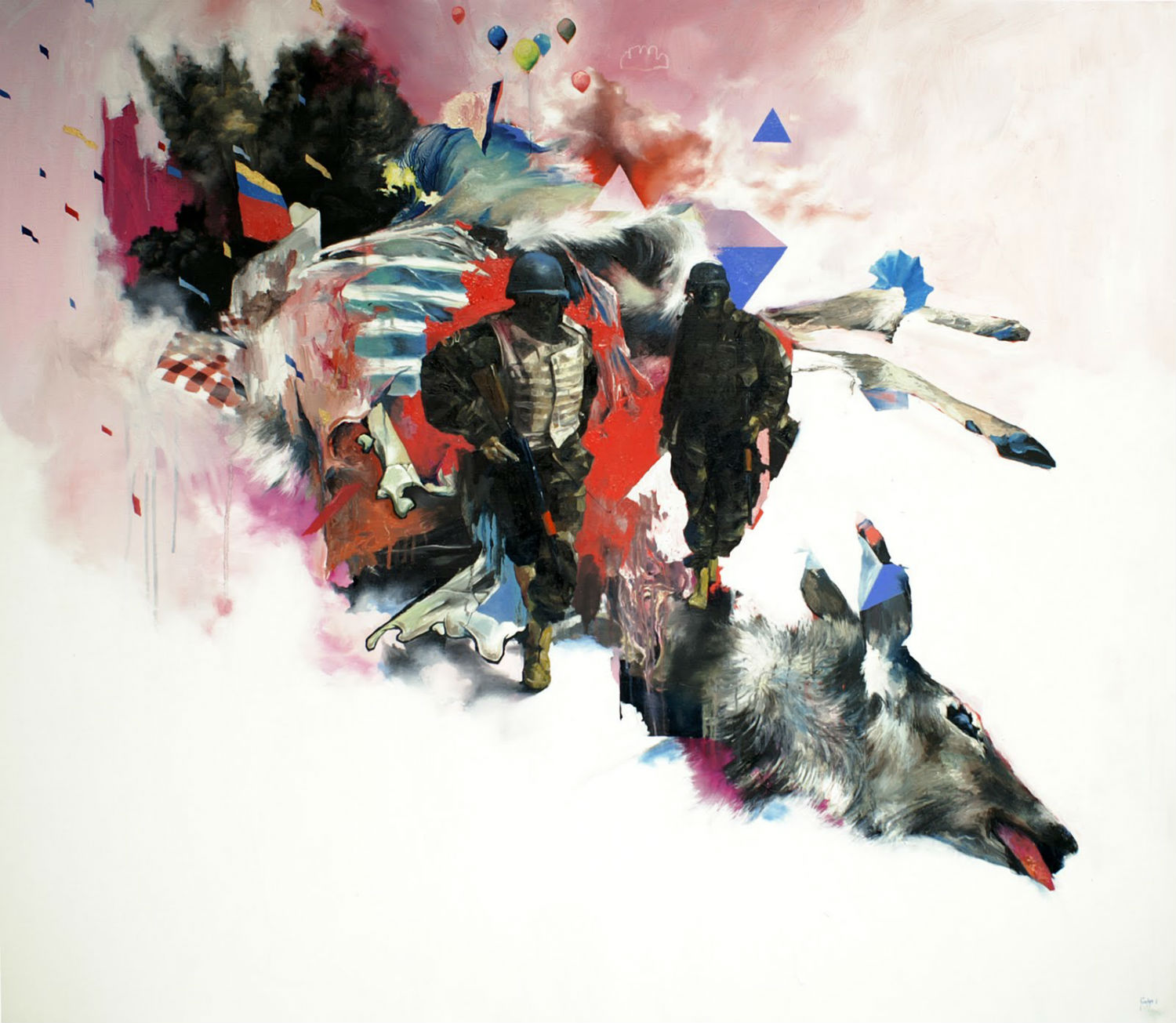 joram roukes dutch artist colour animals car abstract