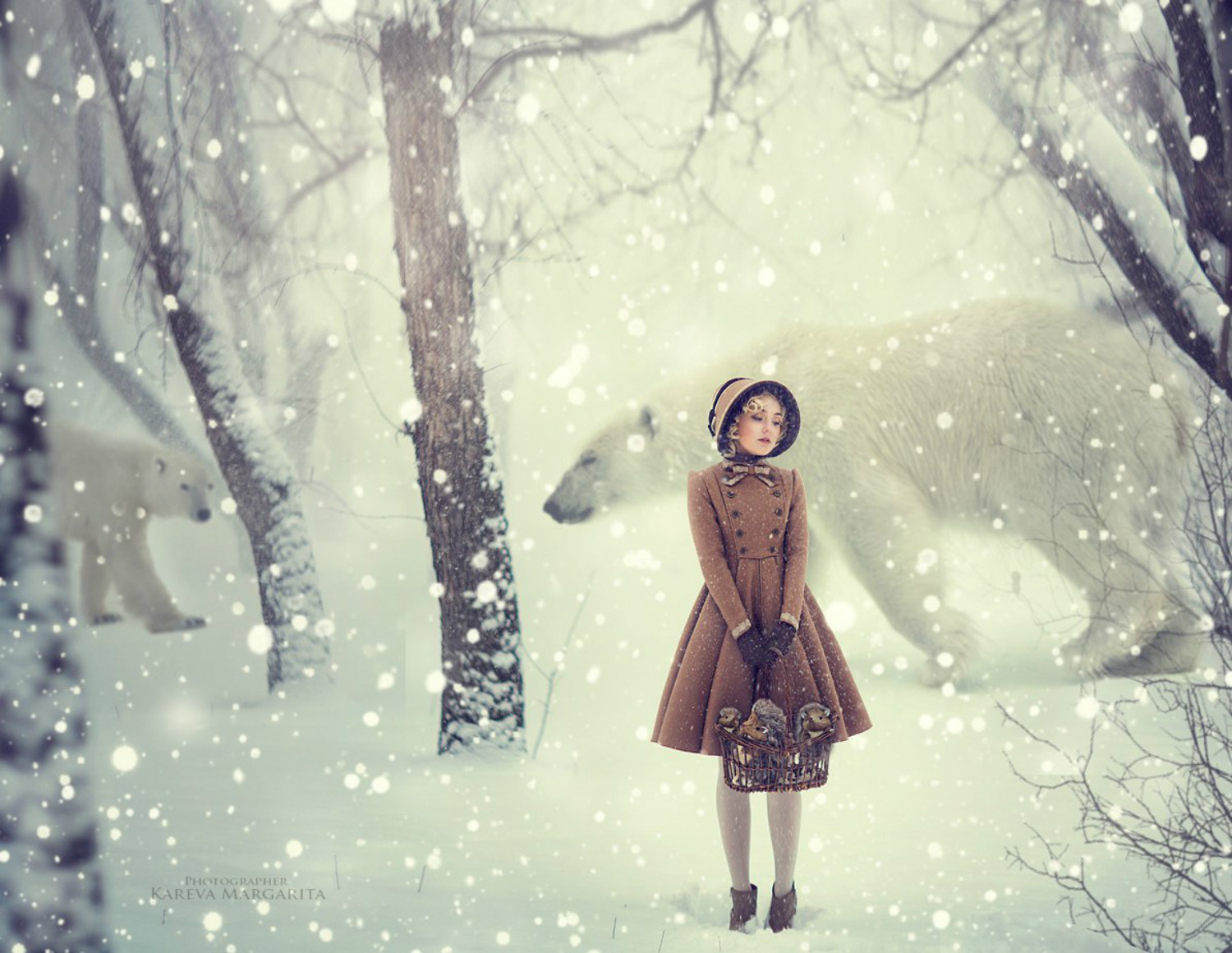 Margarita Kareva photography fairytale magic beauty fashion snow polar bear
