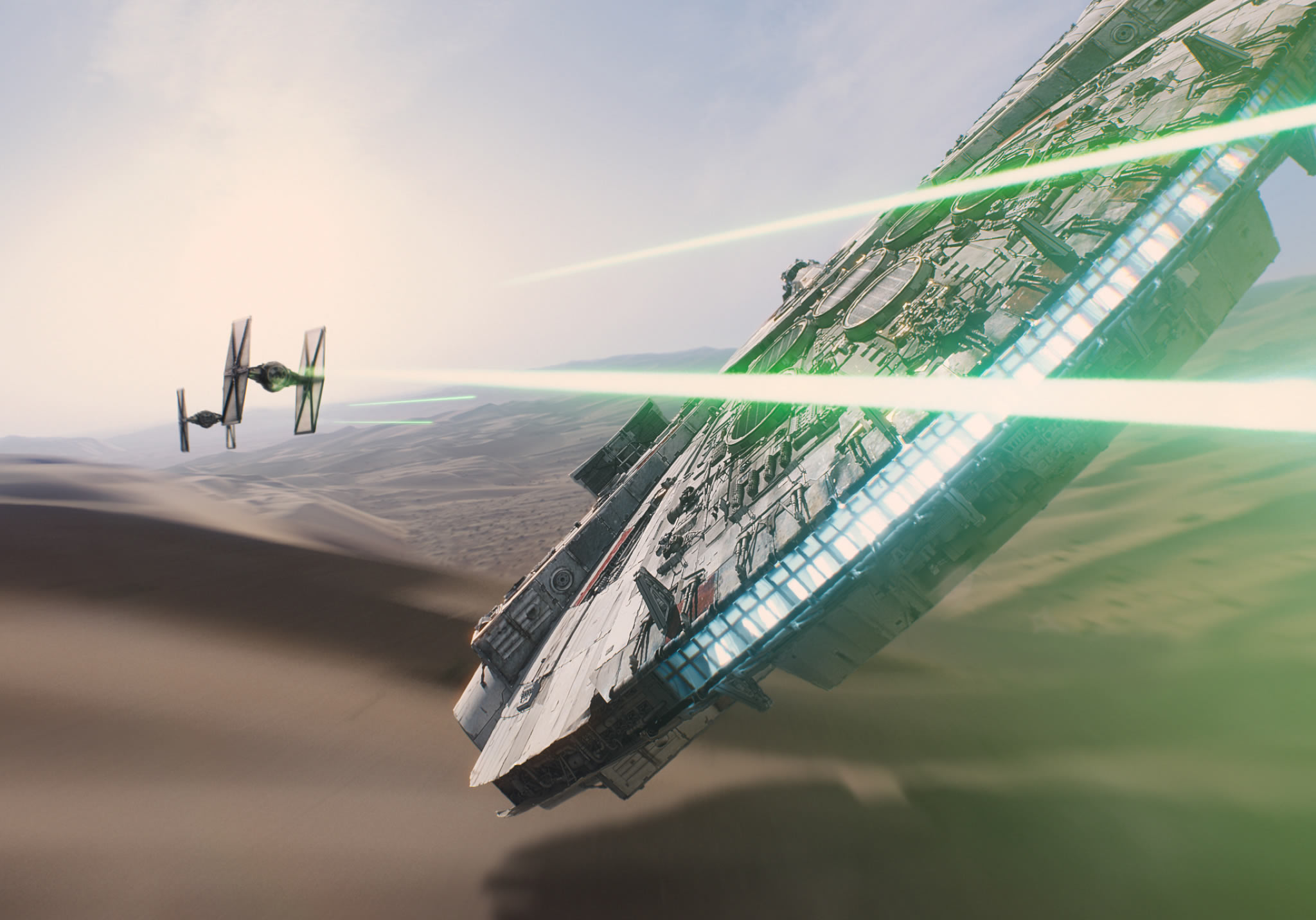 spaceship battle in star wars vii the force awakens