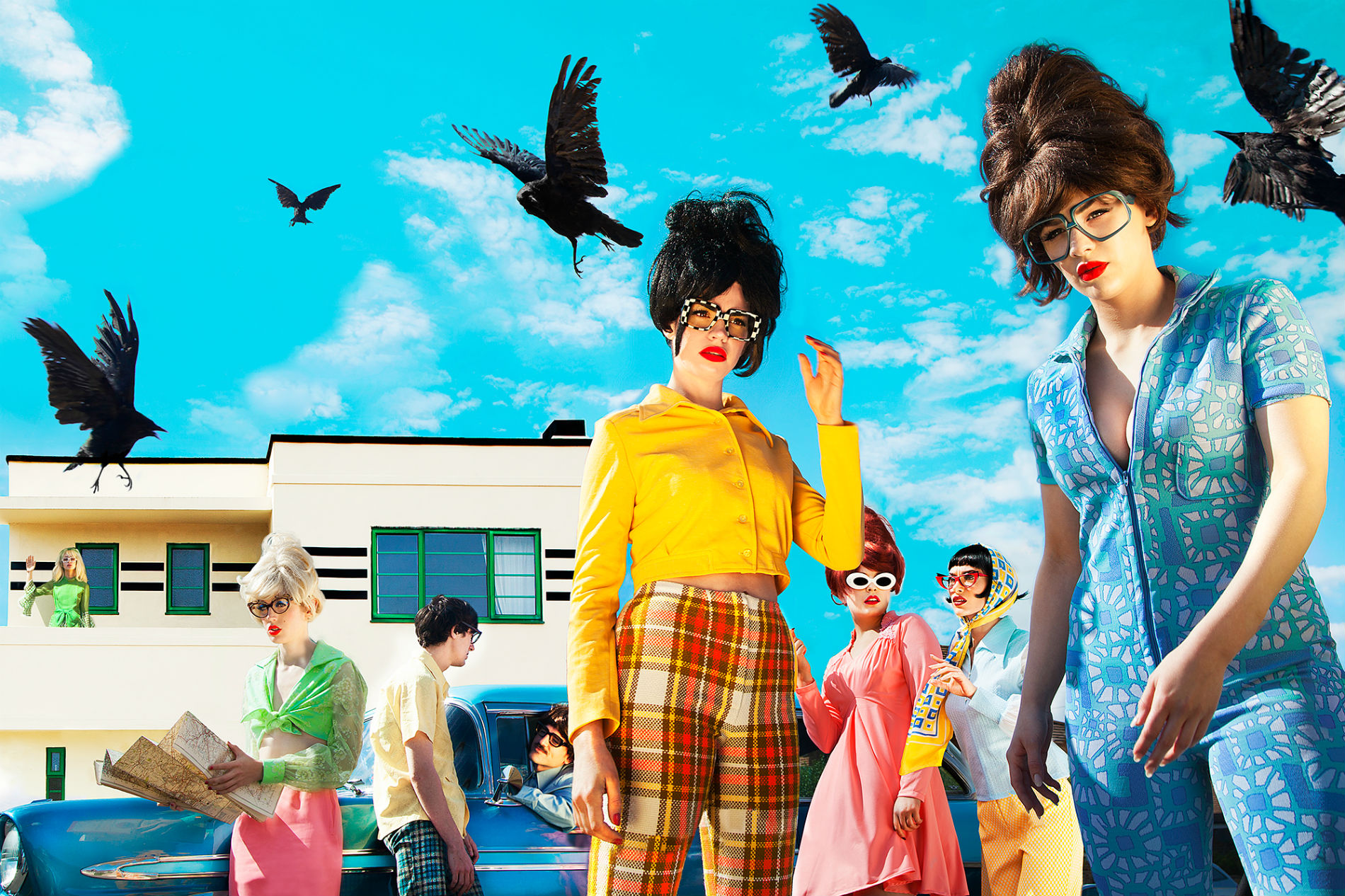 nadia cohen fashion colour photography bright vintage model