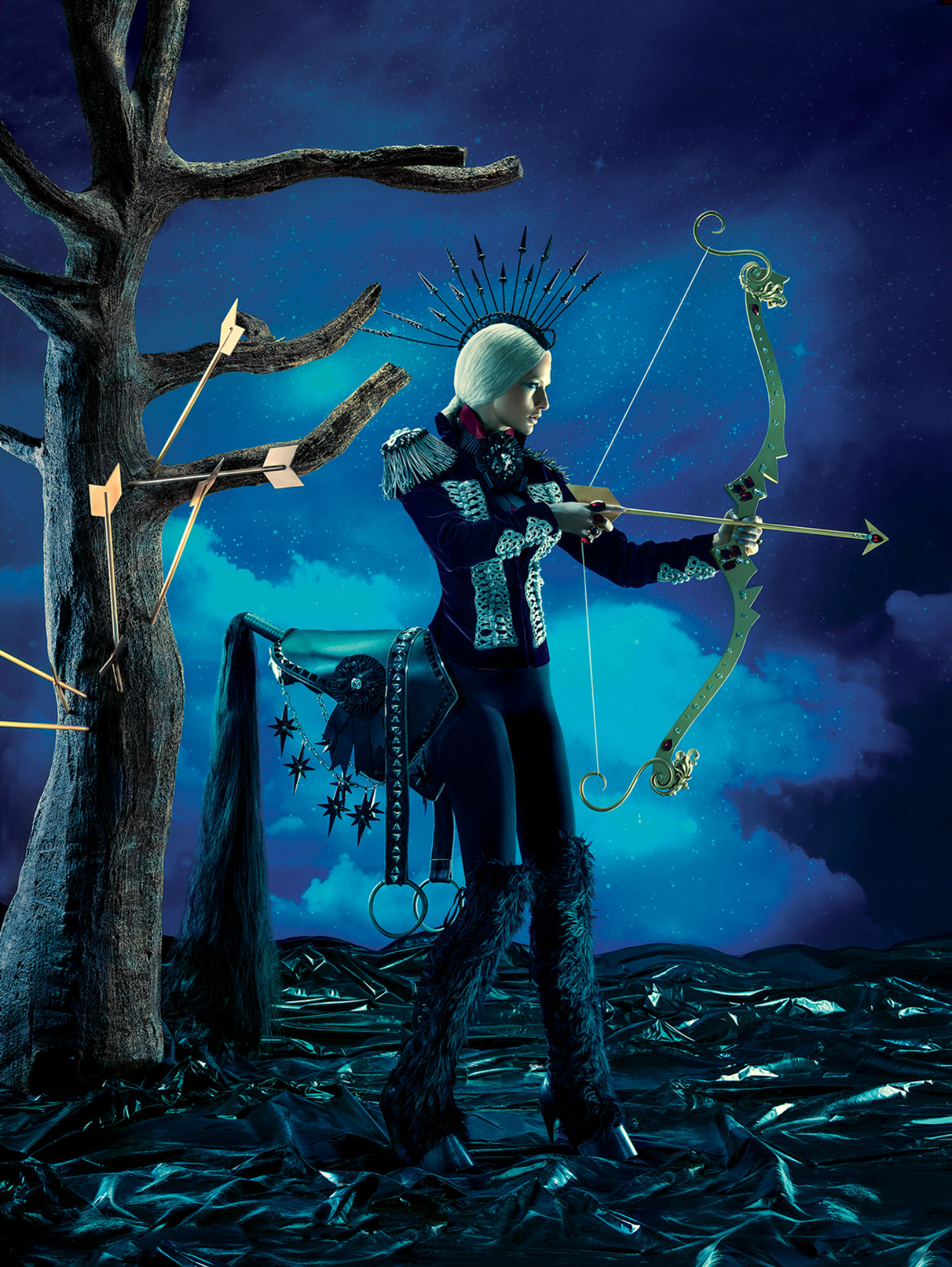 tejal patni fashion photography zodiac model bow and arrow