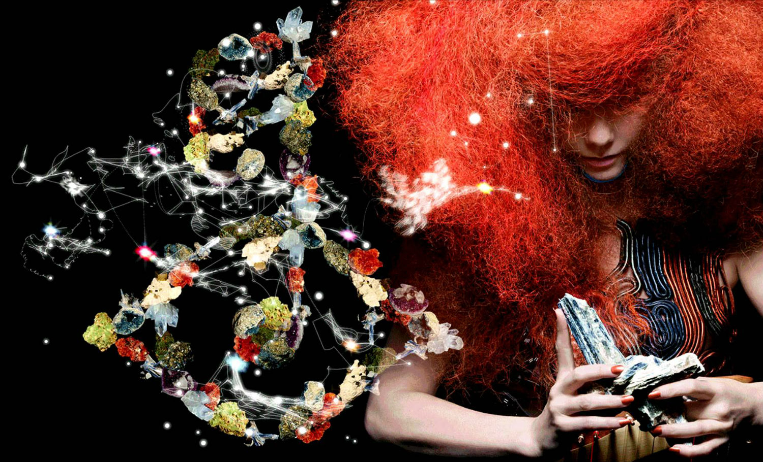 bjork fashion music colour iceland orange hair biophilia