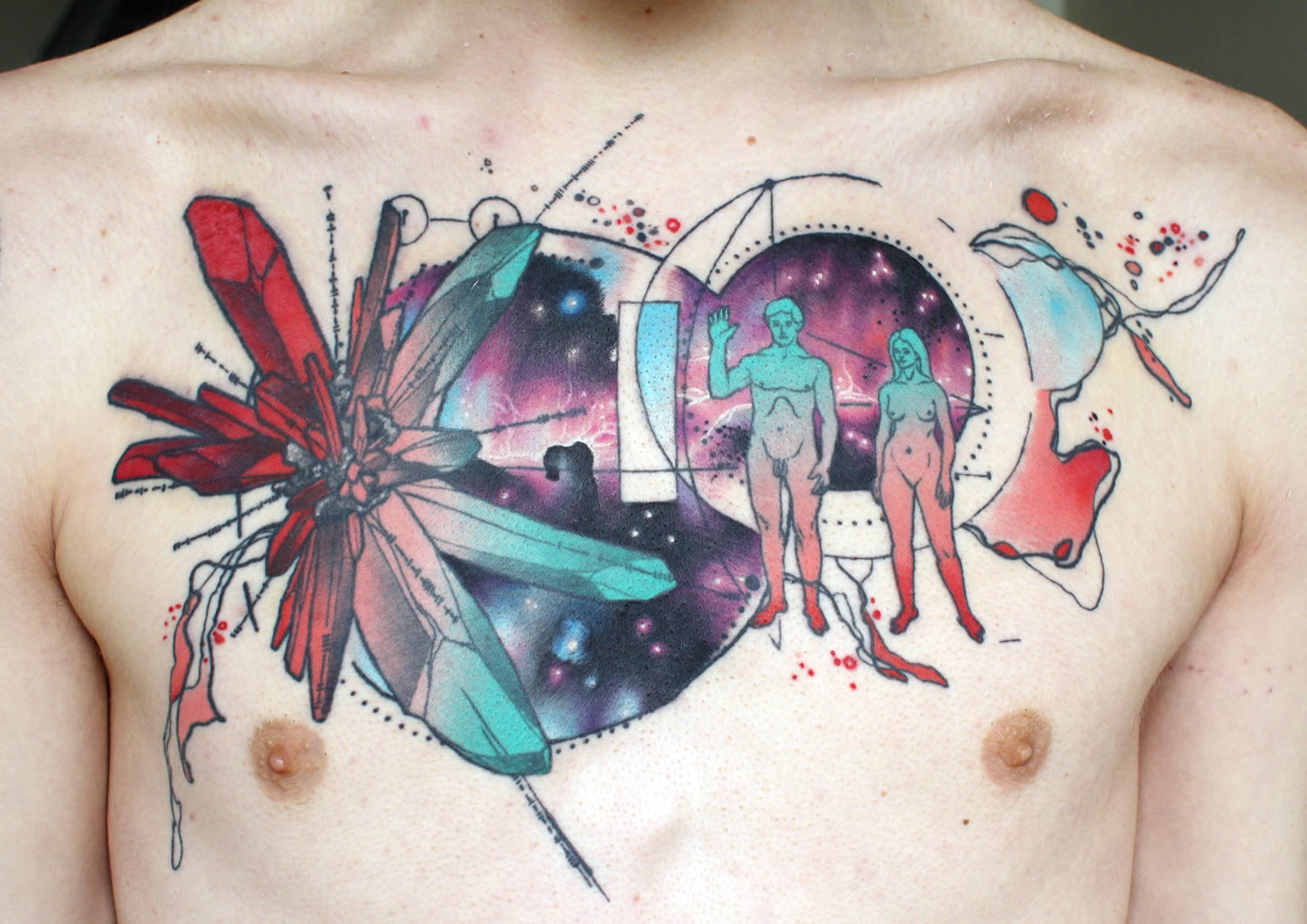 science and nature, cosmic tattoo by cody eich