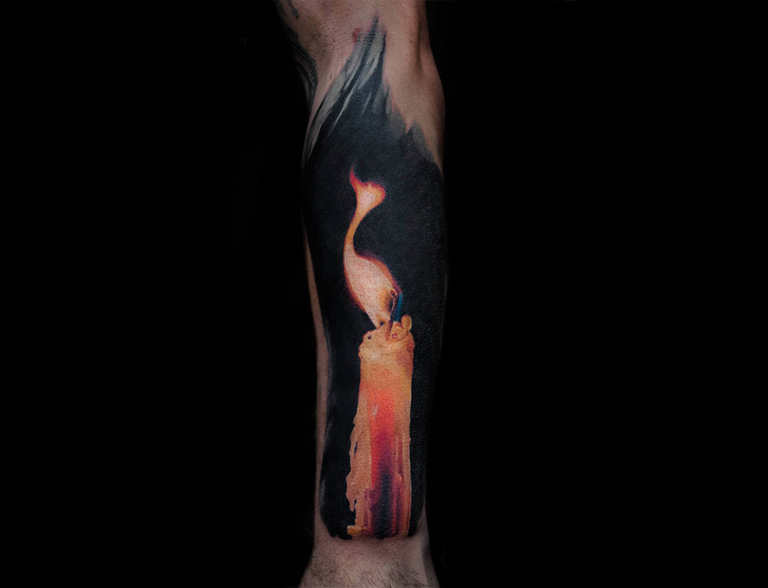 candle (fire) tattoo