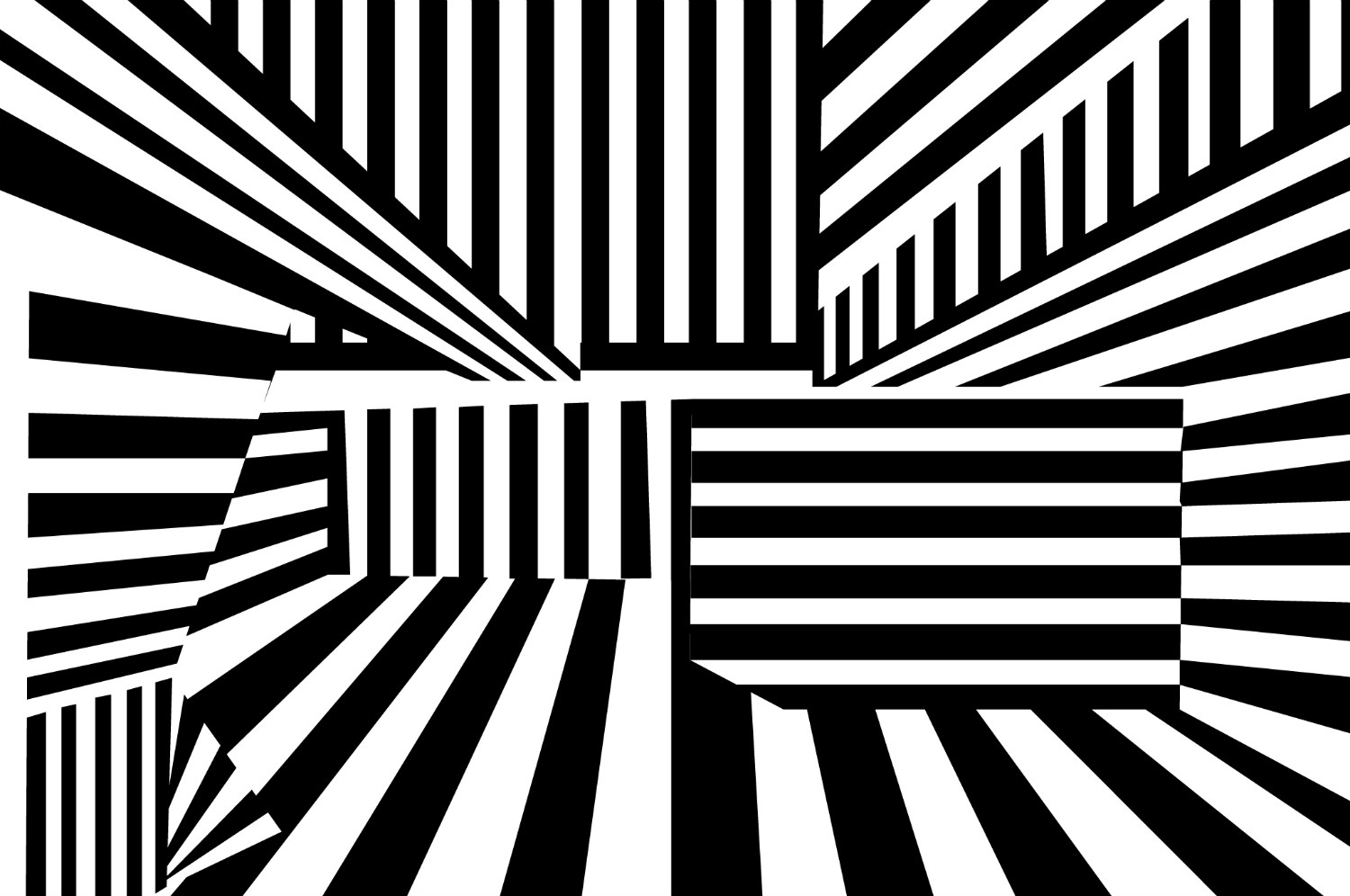 Victor Vasarely op art black white stripes