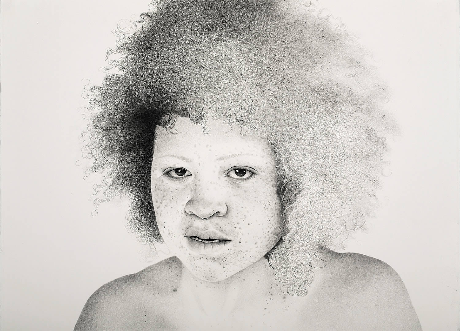 girl with afro, by samantha wall