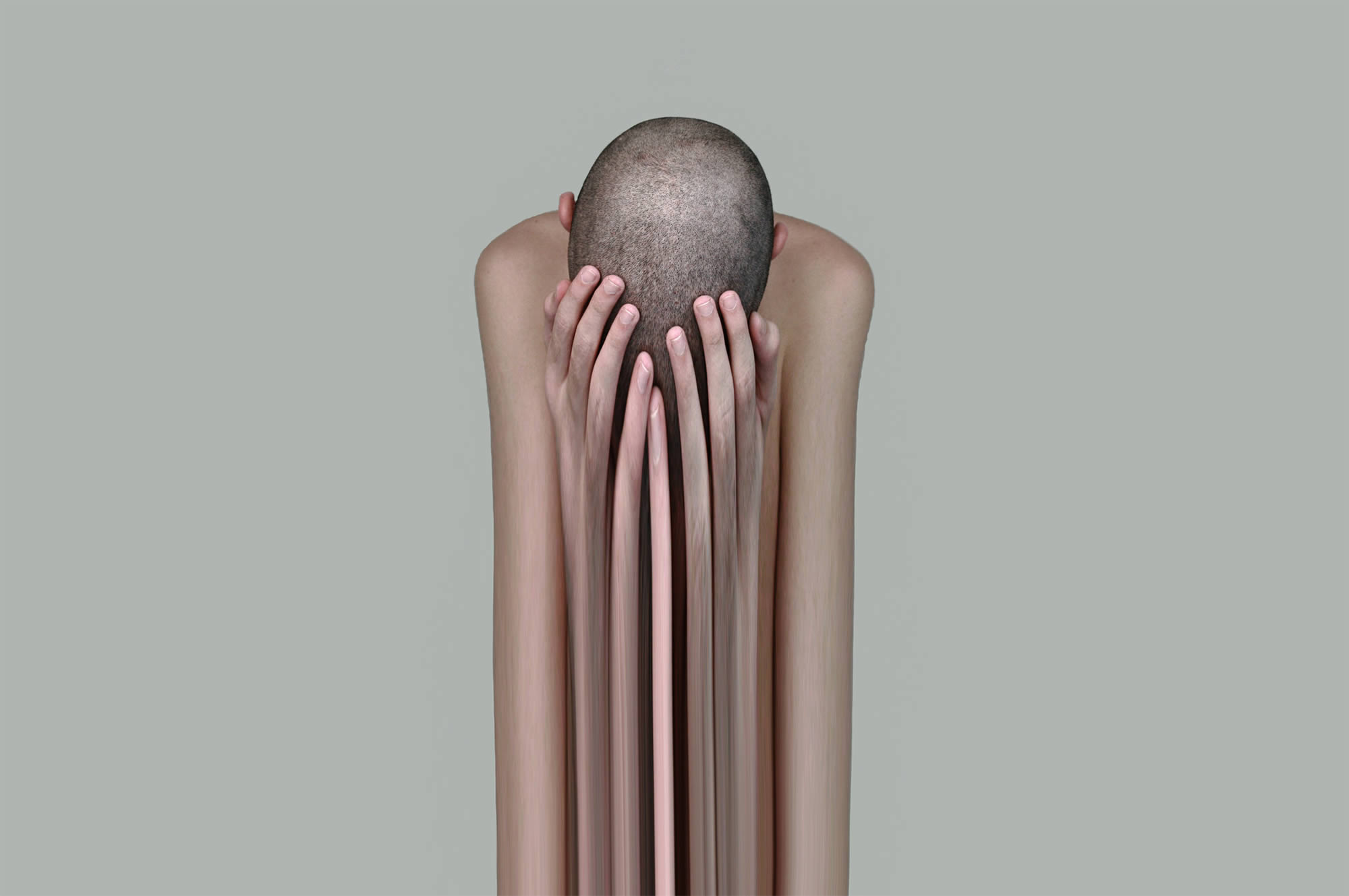man melting, distortions by steoville