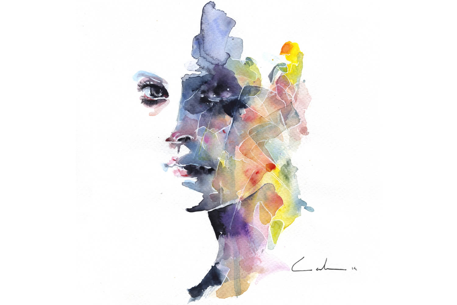 rainbow watercolor by agnes cecile