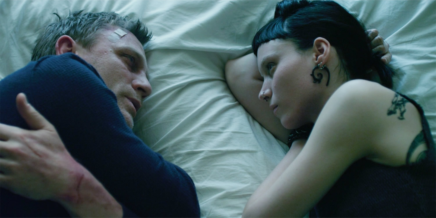 daniel craig and rooney mara in the girl with dragon tattoo