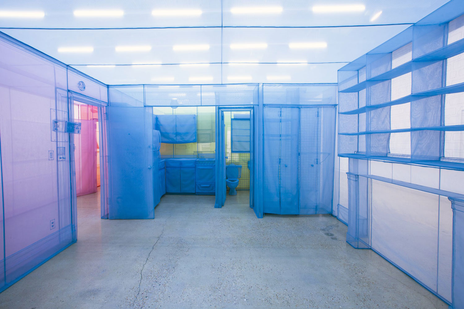 do ho suh sewn fabric sculptures interior of a house