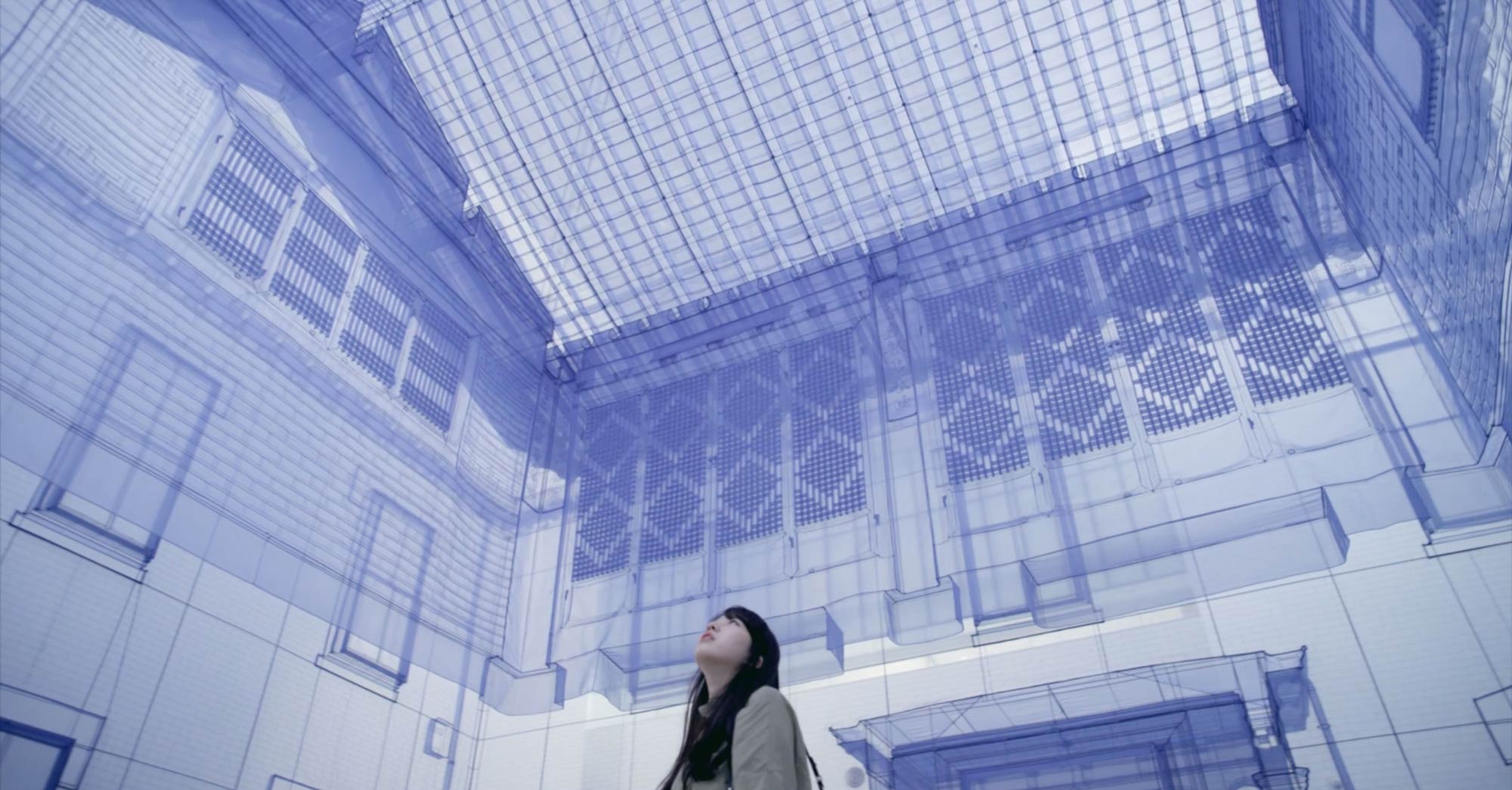do ho suh sewn fabric sculptures inside lifesize blue house