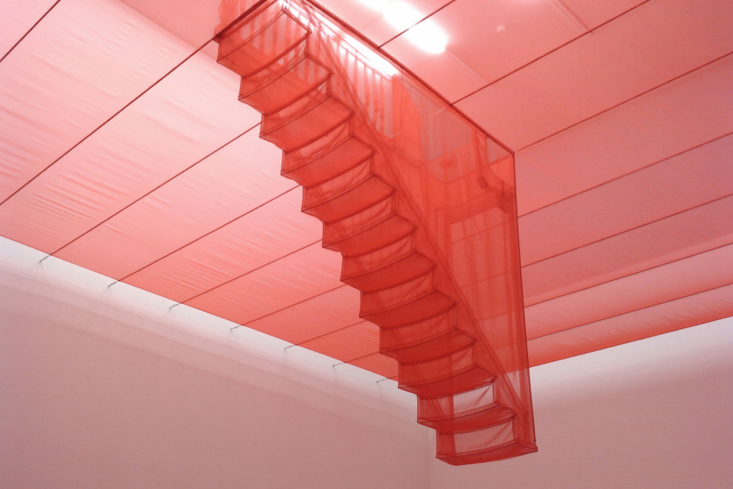 do ho suh sewn fabric sculptures stairs