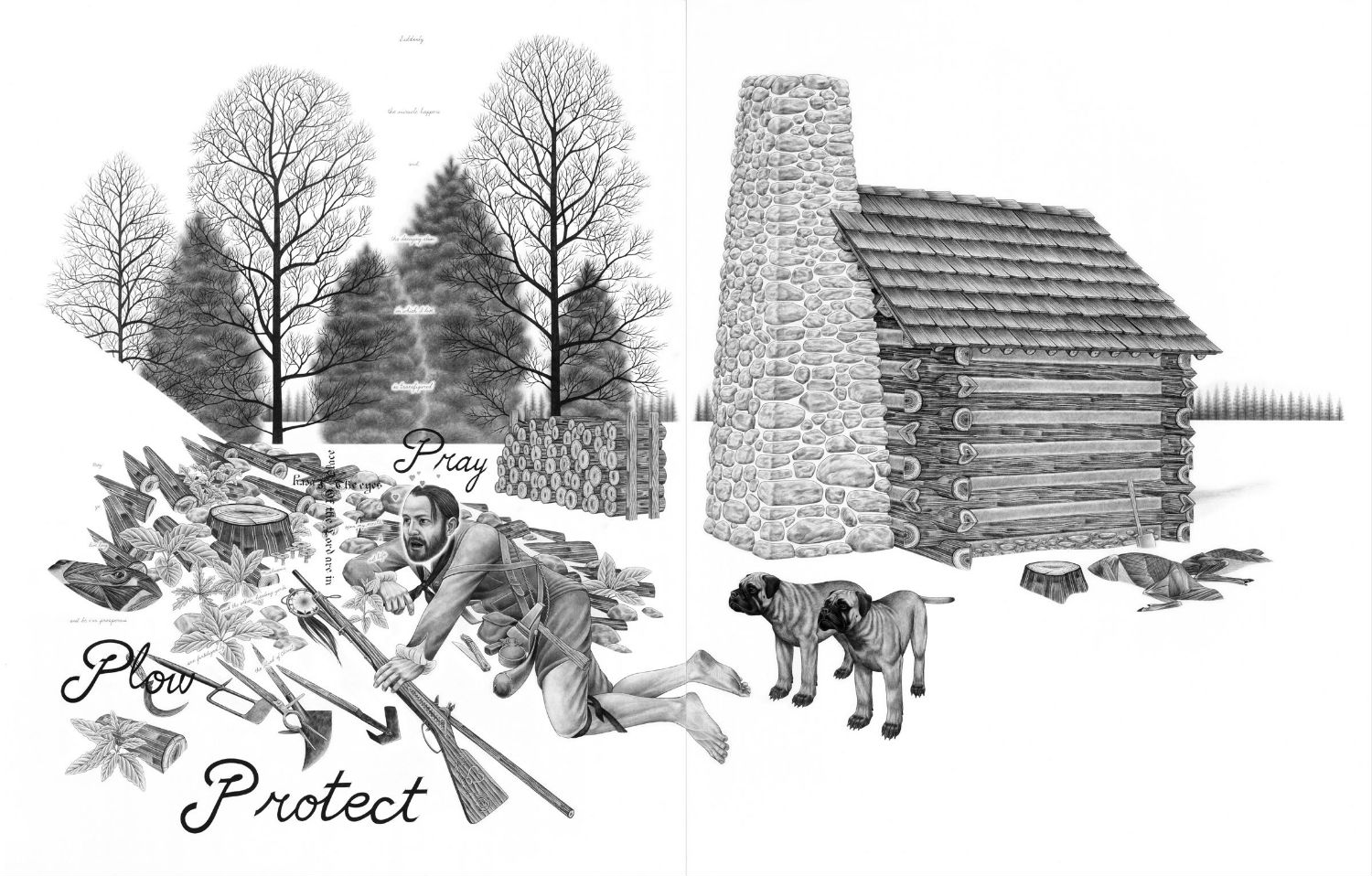 eric beltz drawing black white american mythology shade imagery