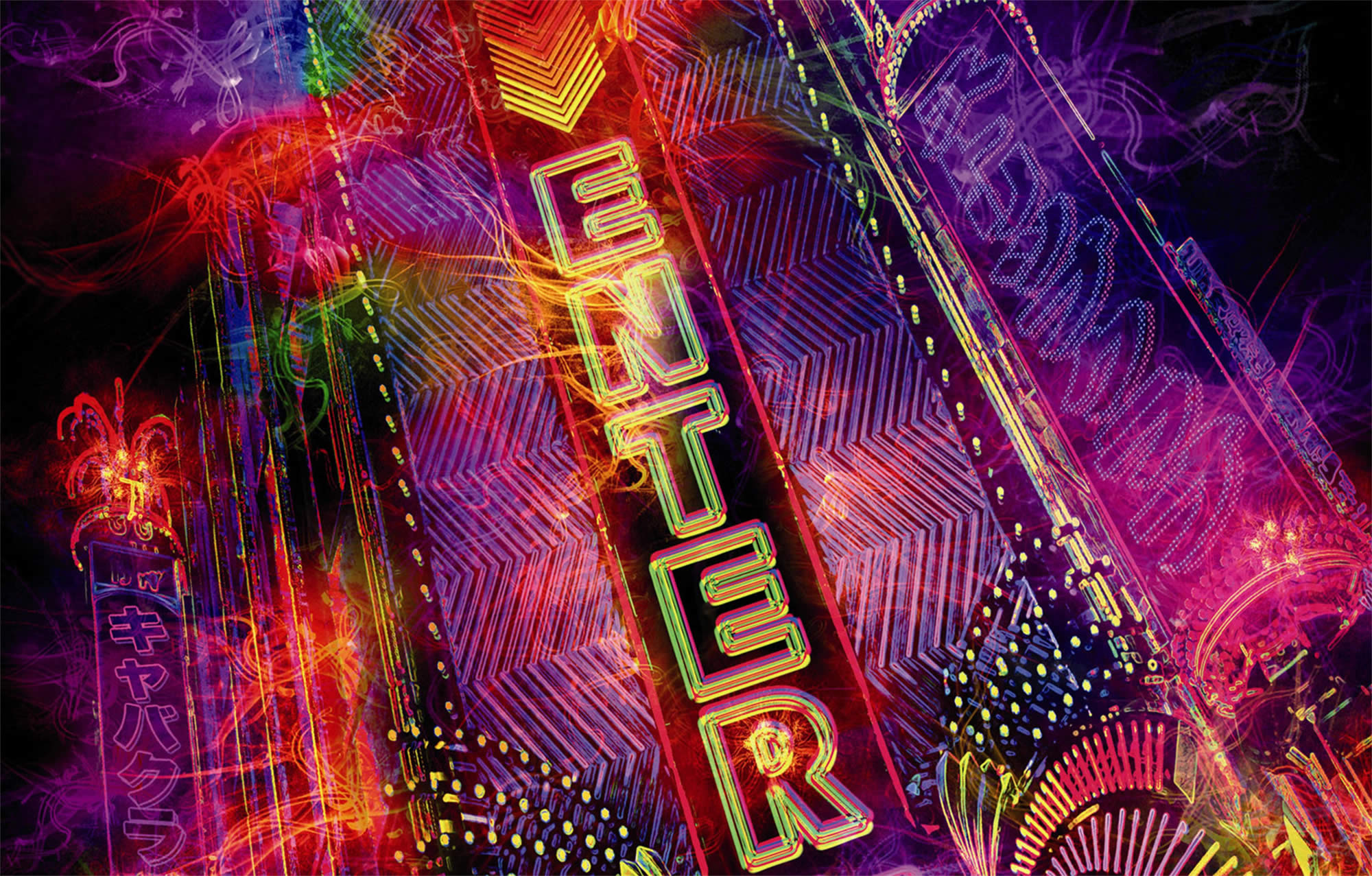 neon signs from enter the void movie