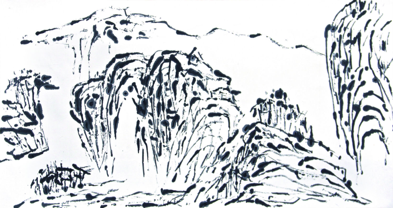 tian haisu chinese artist landscape traditional ink rolerrblades