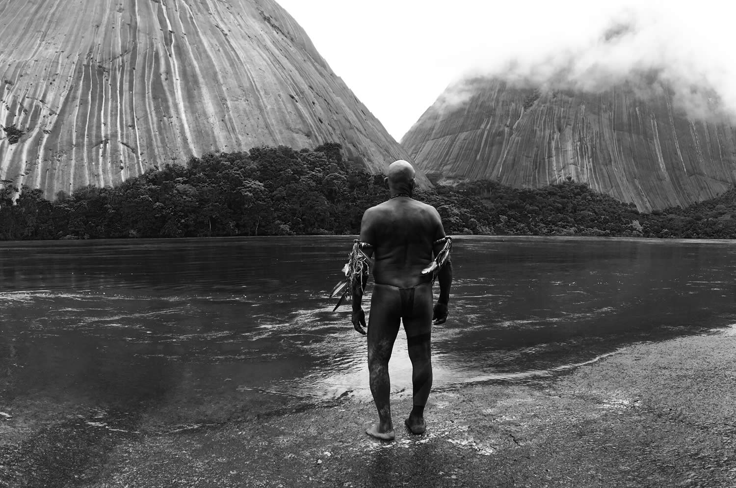 indian in front of volcano, Embrace of the Serpent