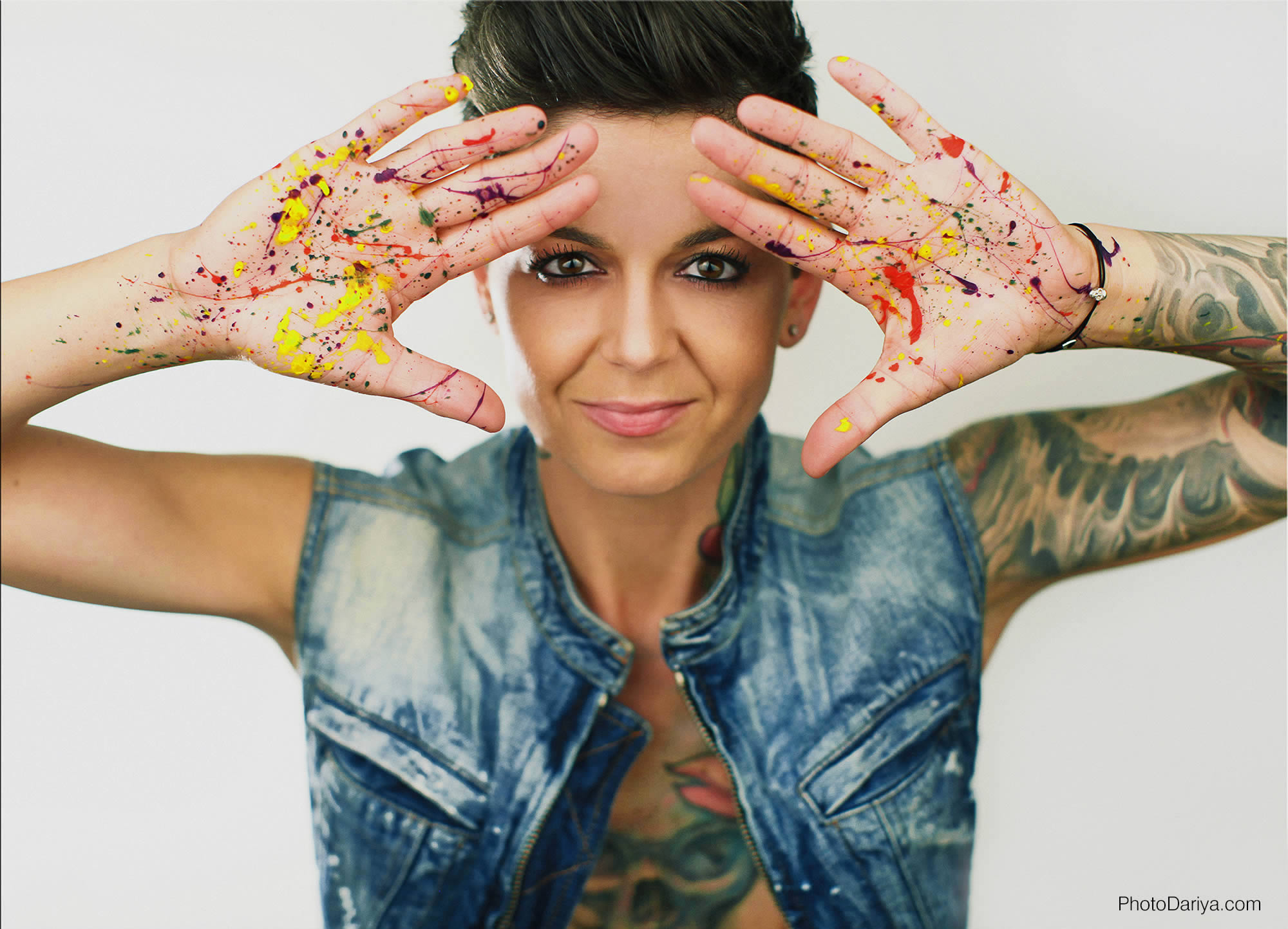 portrait of artist ivana tattoo art
