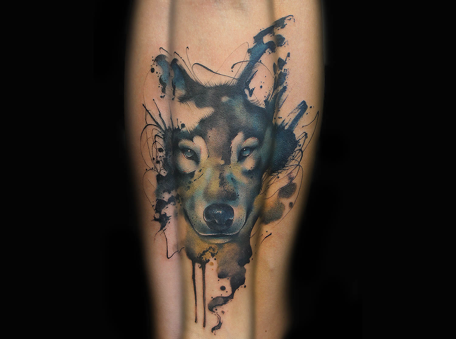 wolf tattoo by jay freestyle