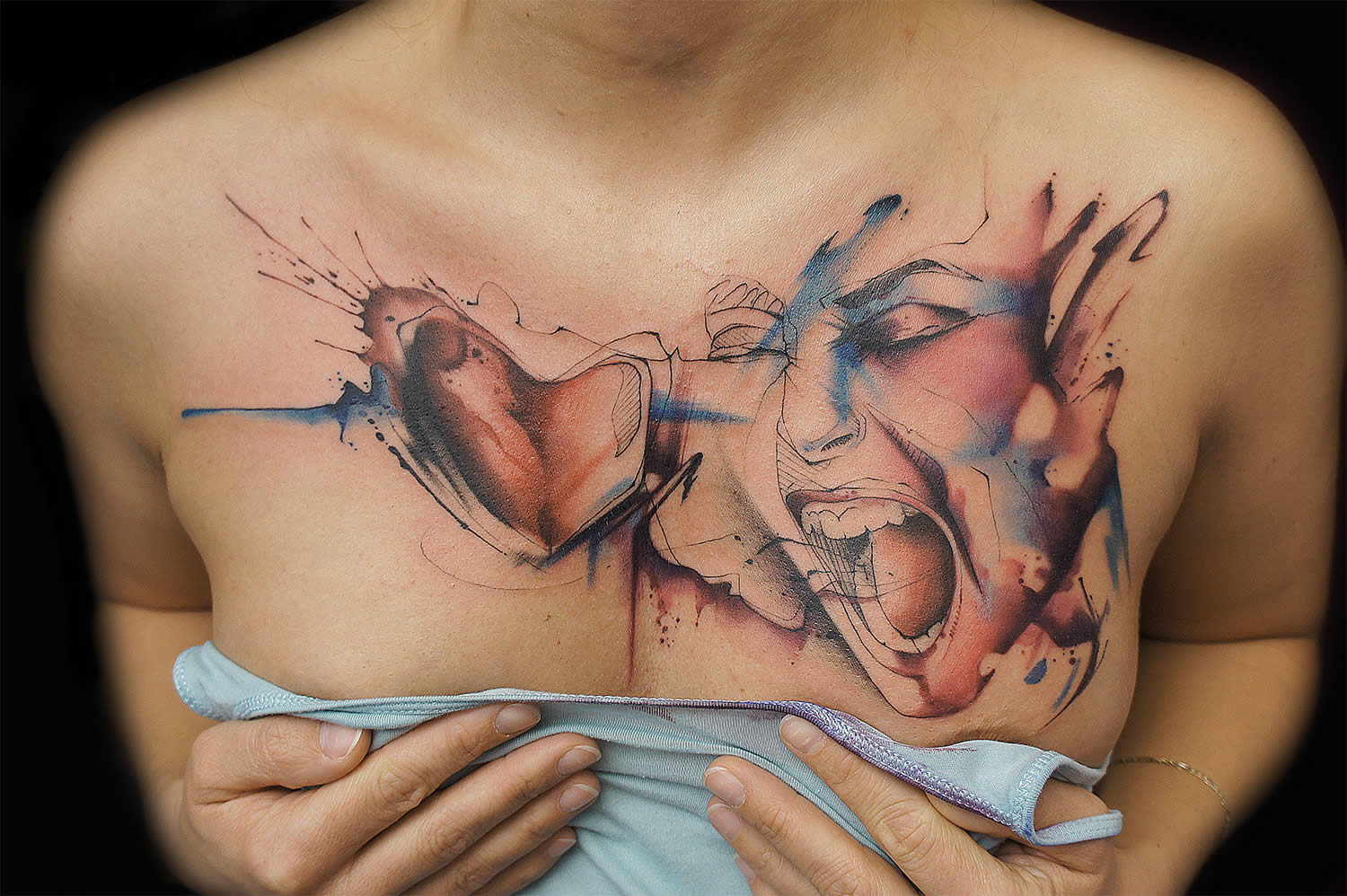 heart and soul, chest tattoo