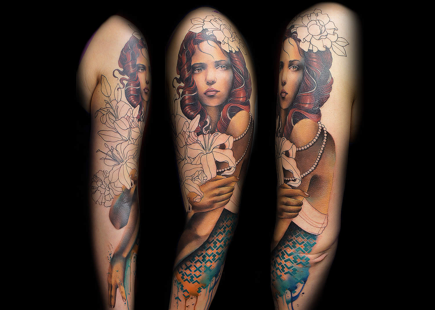 woman portrait sleeve by jay freestyle