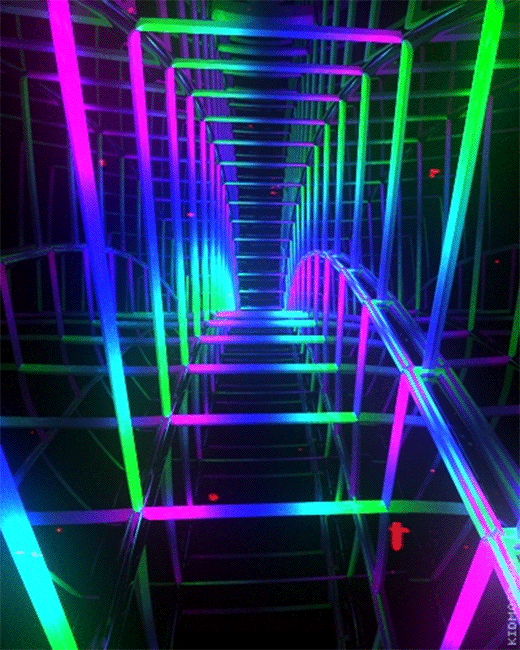 into the neon warp, time travel