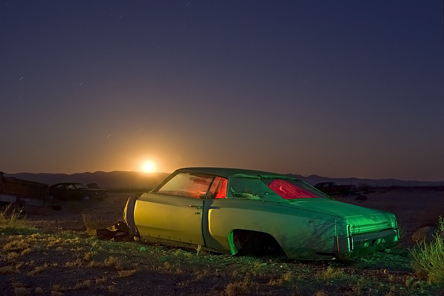 troy paiva night photography neon car