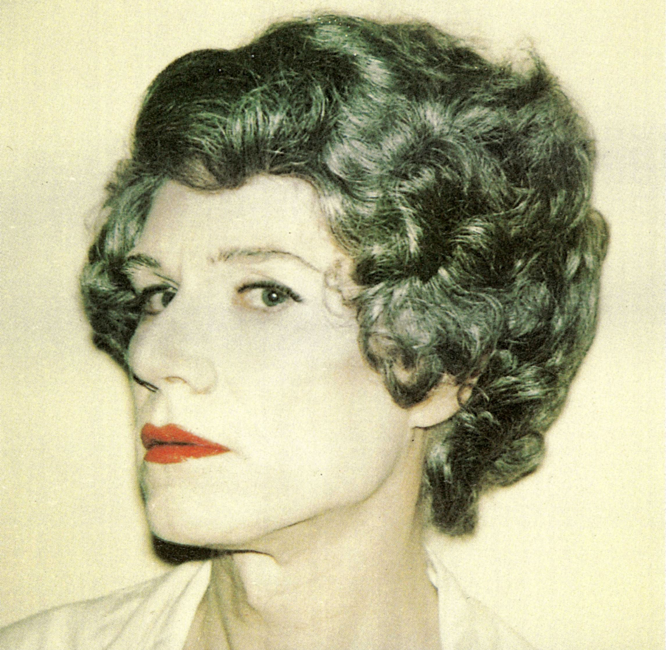 andy warhol self portrait drag make up