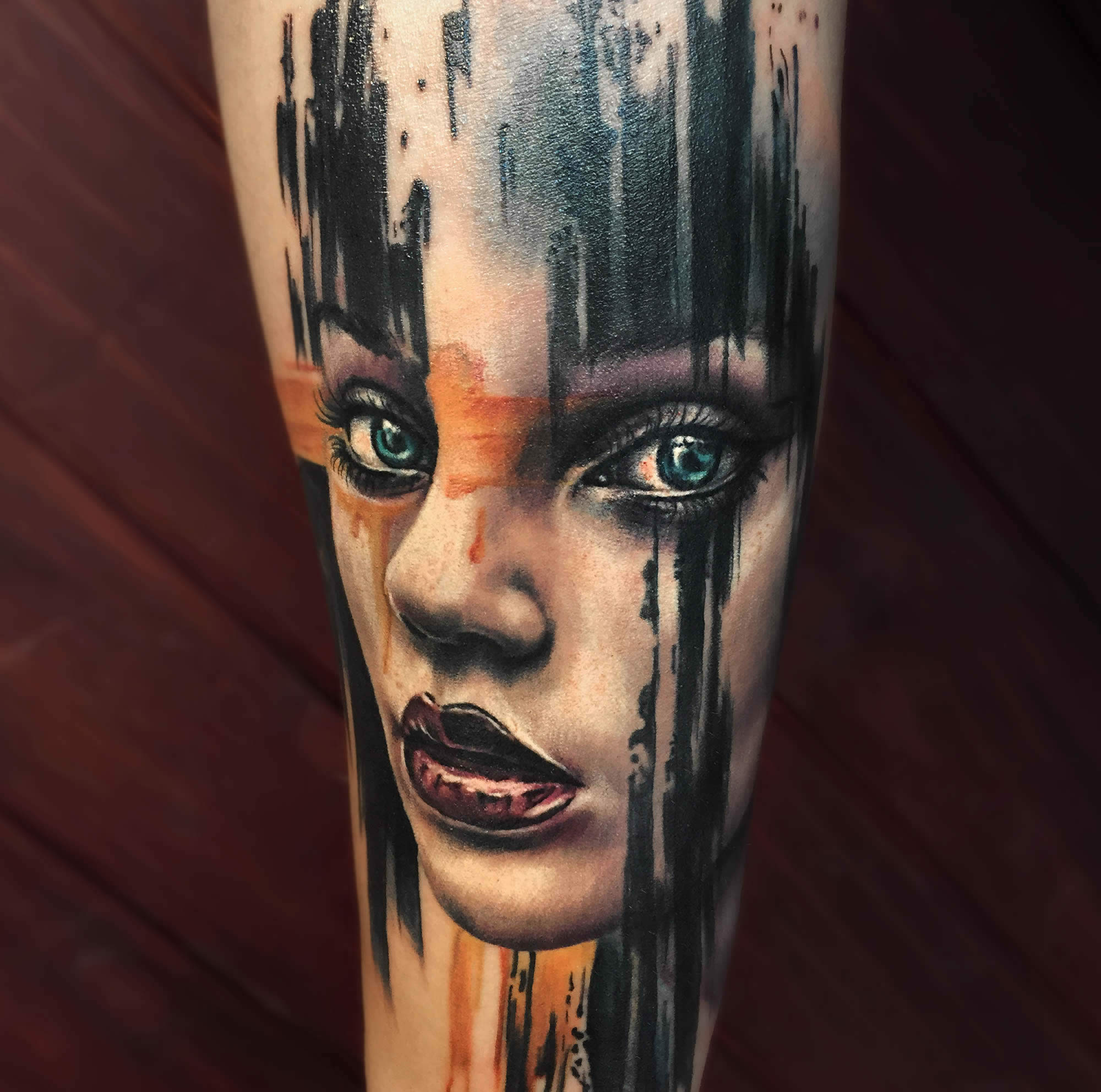 girl portrait tattoo 
