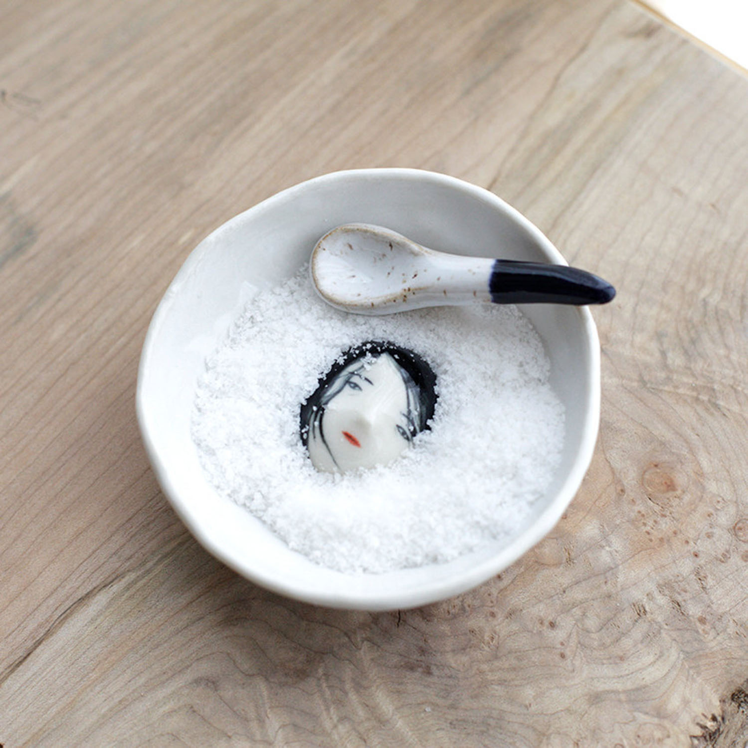 Porcelain salt dish by Gus and Rami