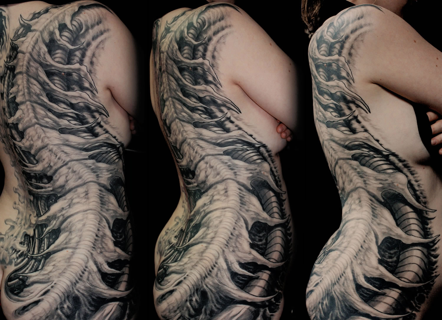 biomech tattoo by eric deletoile