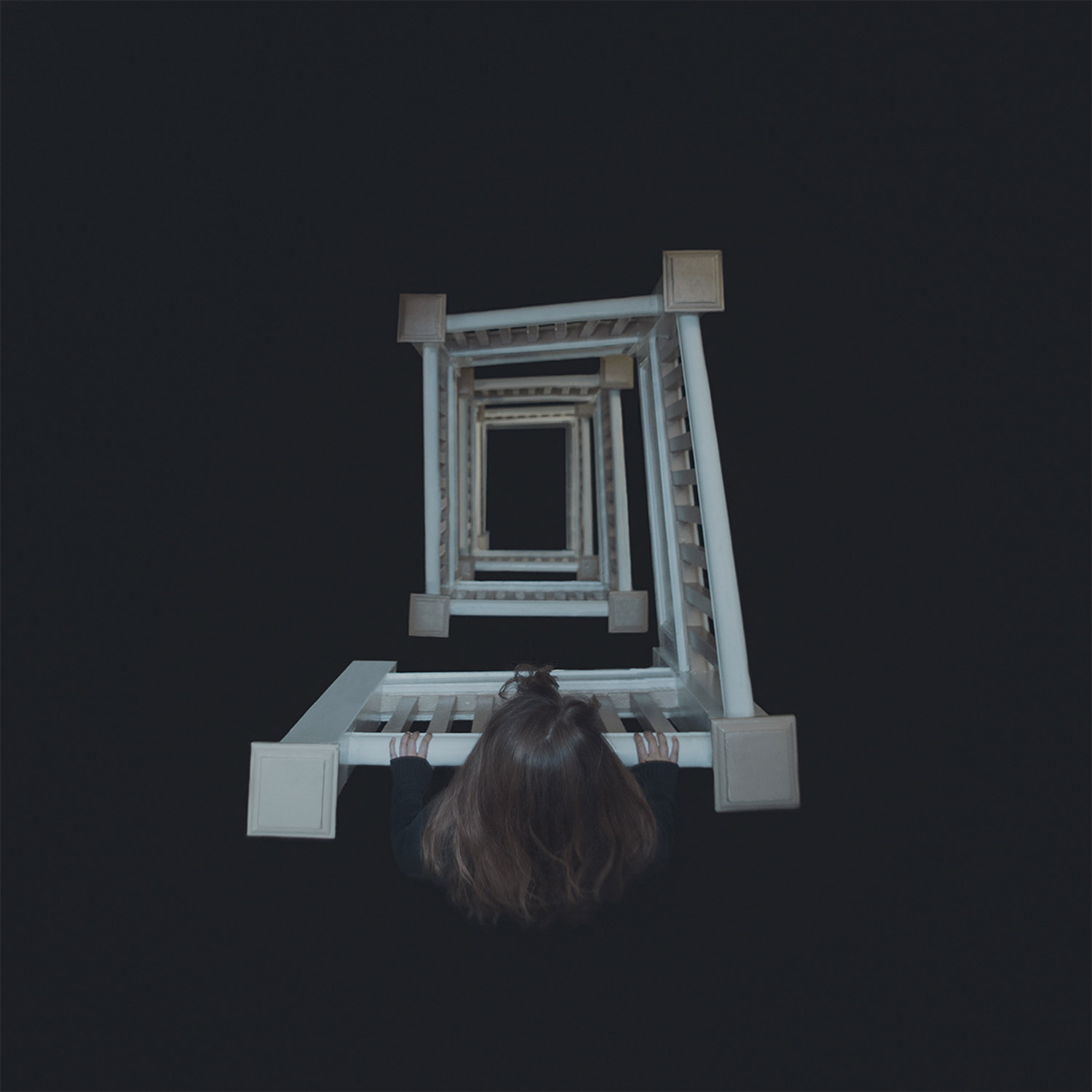 Gabriel Isak, In a Dream, spiralling staircase and darkness