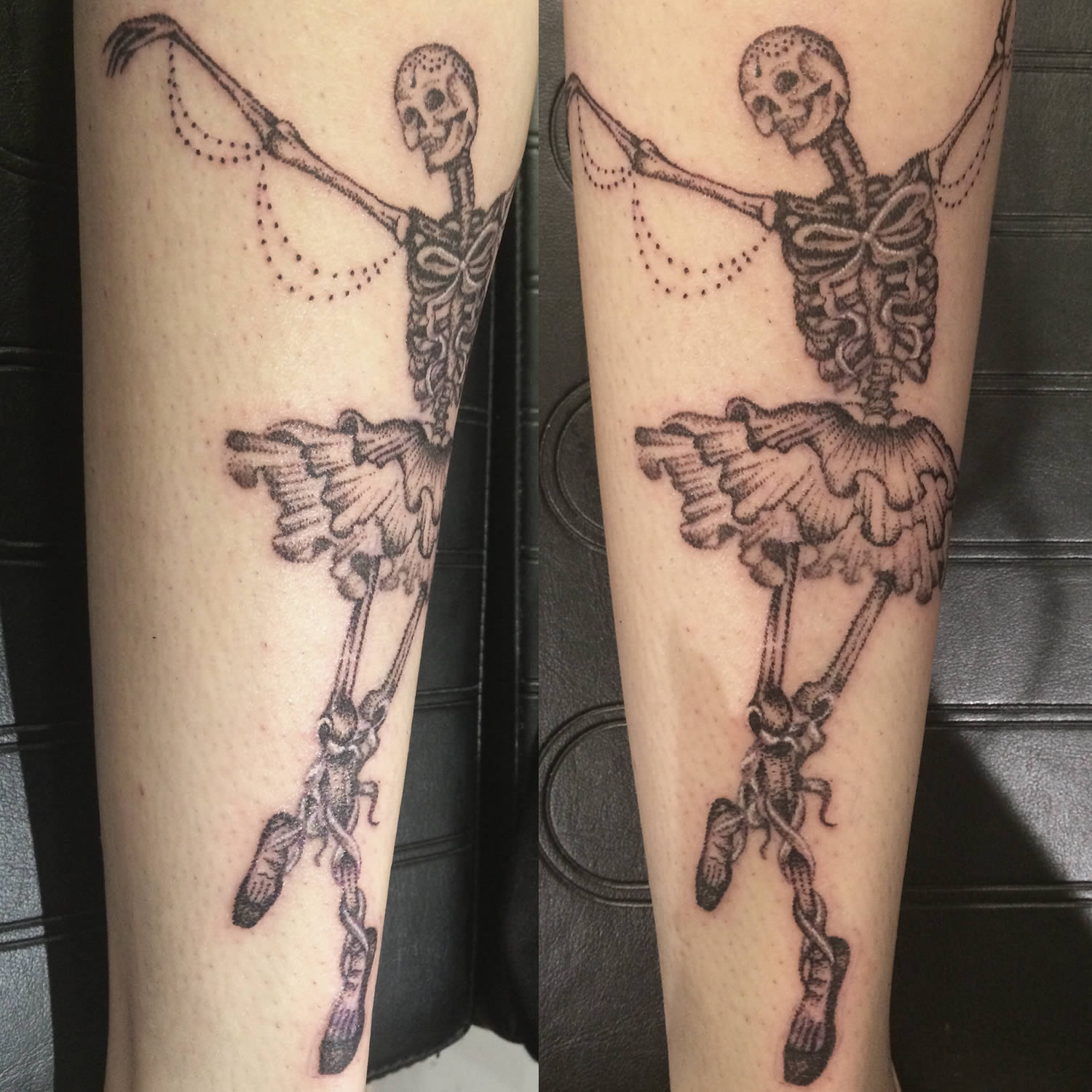 skeleton dance tattoo