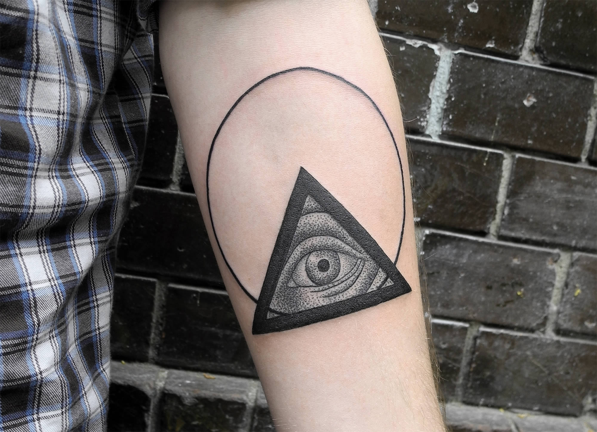 Eye Of God In Hand Tattoo